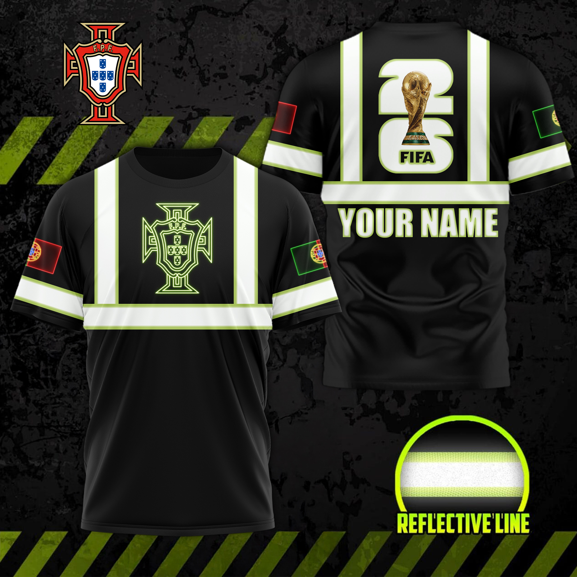 Portugal | Premium World Cup 2026 Hi Vis Safety 3D Shirt TTH200570 - Image 2