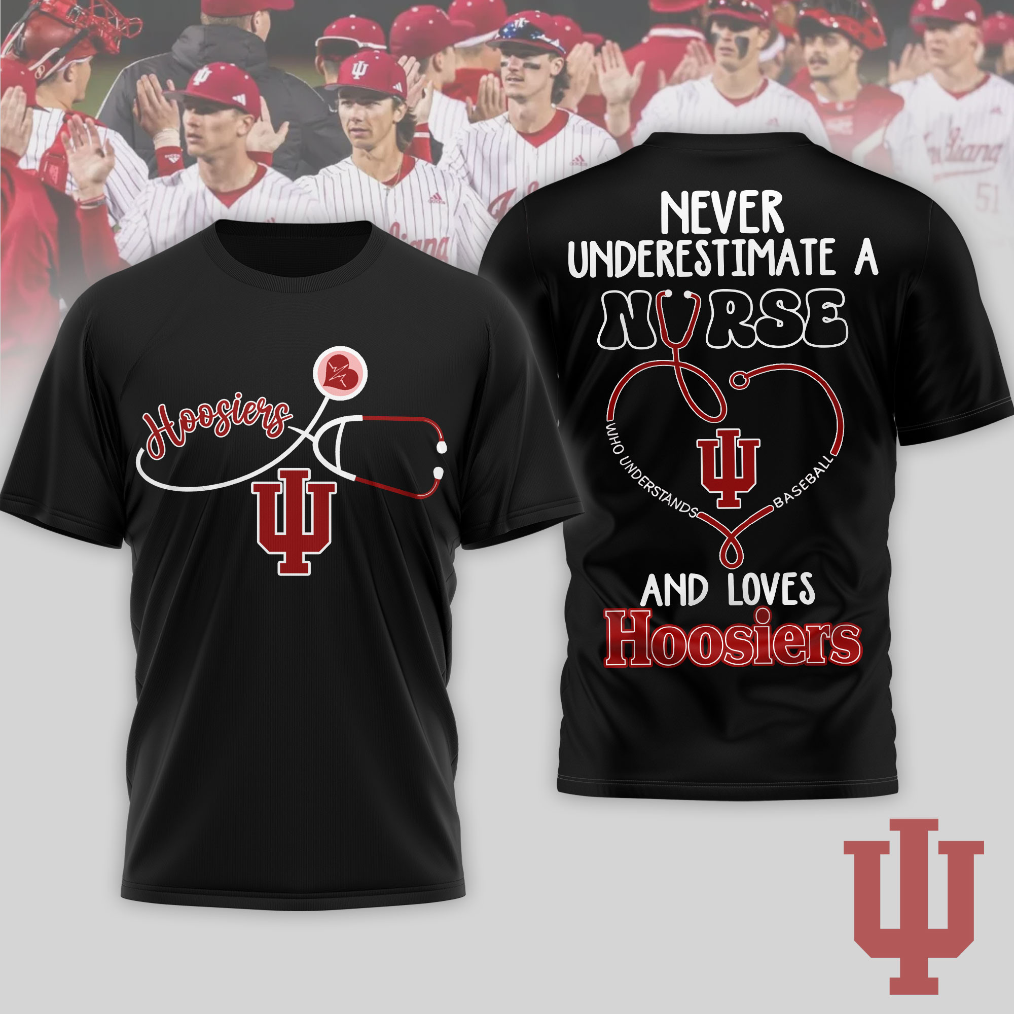 Indiana Hoosiers | Premium NCAA Game Day Nurse 3D T-Shirt TTH200556