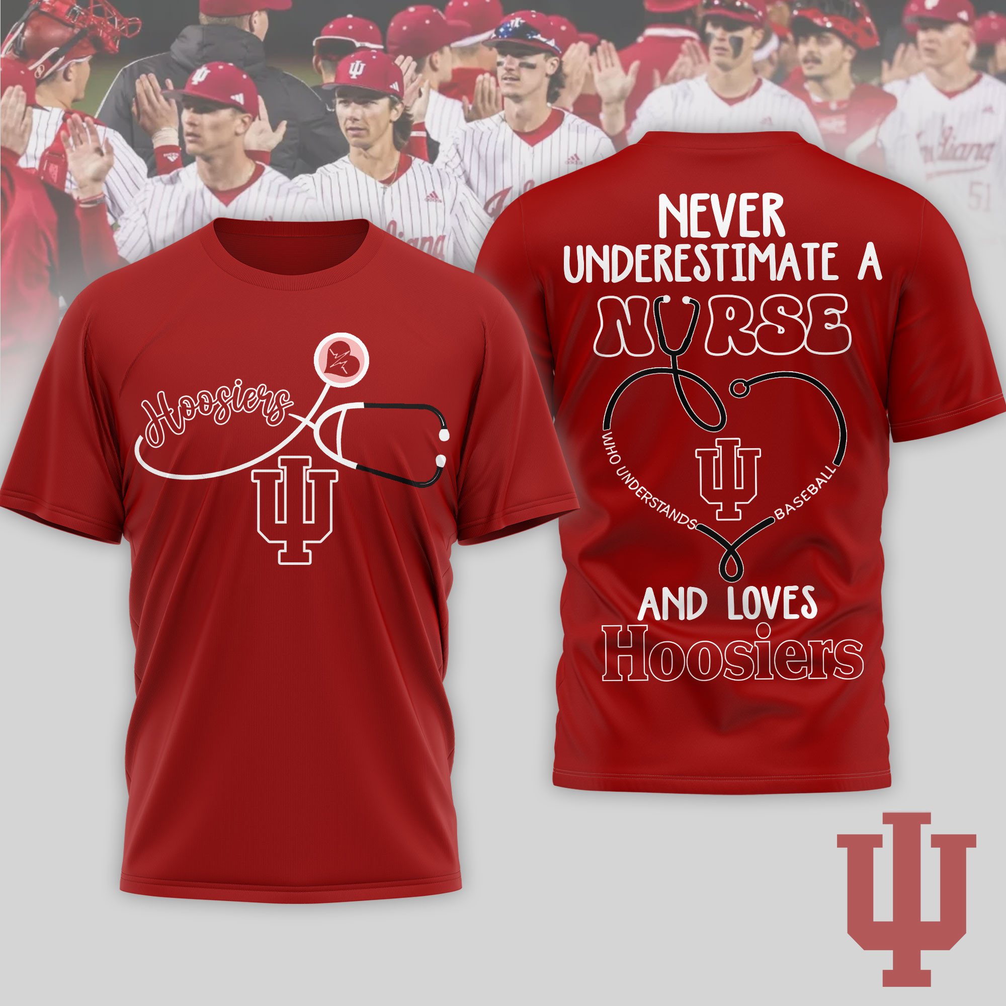 Indiana Hoosiers | Premium NCAA Game Day Nurse 3D T-Shirt TTH200556 - Image 3