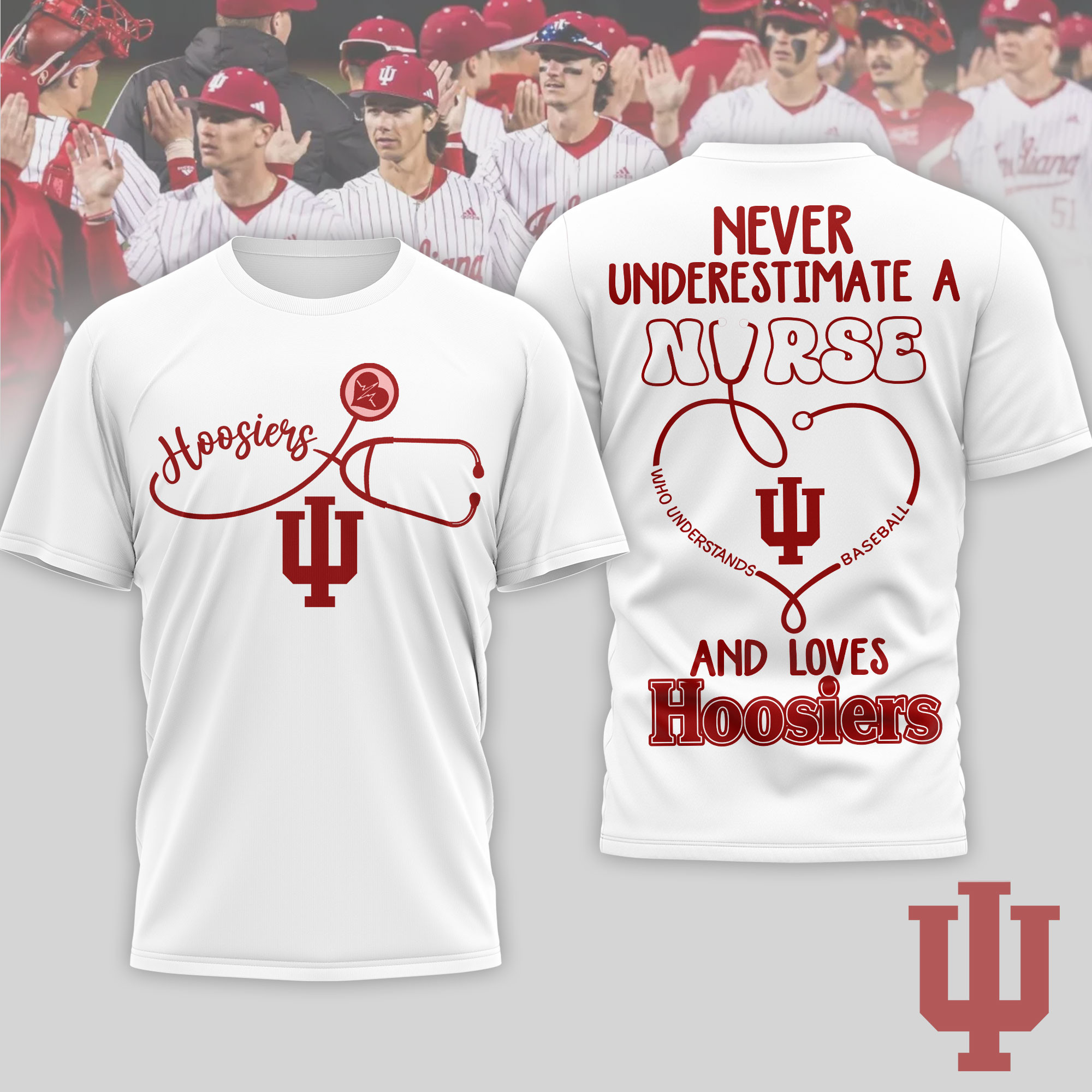 Indiana Hoosiers | Premium NCAA Game Day Nurse 3D T-Shirt TTH200556 - Image 2