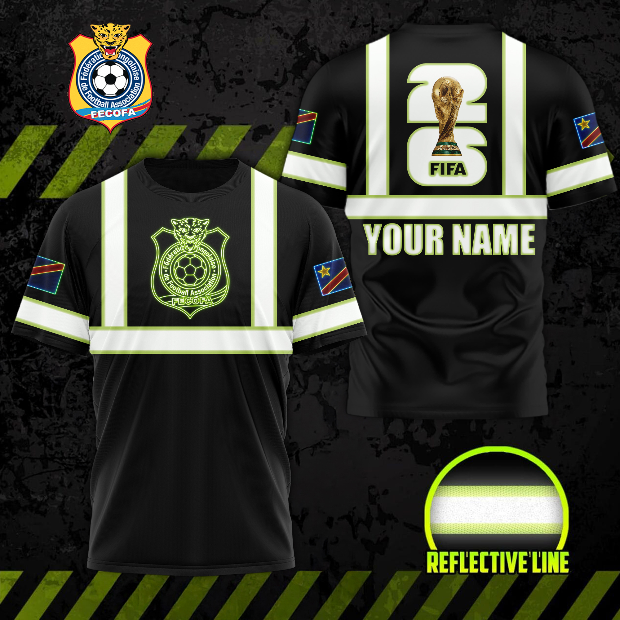 Dr Congo | Premium World Cup 2026 Hi Vis Safety 3D Shirt TTH200570 - Image 2