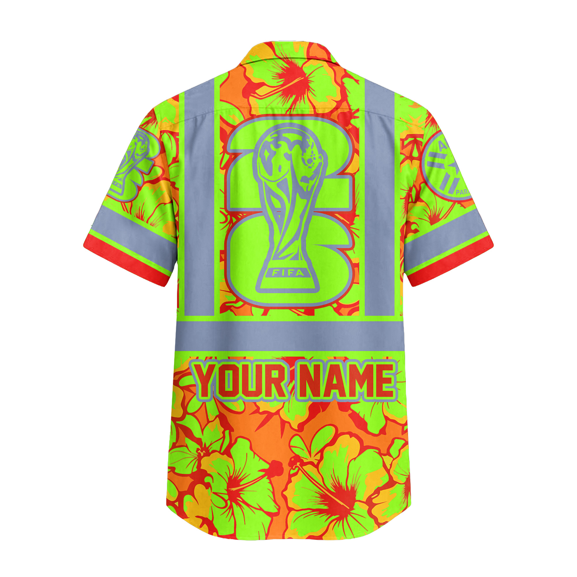 Paraguay | Premium World Cup 2026 Hi-vis Hawaiian Shirt TTH200567 - Image 3