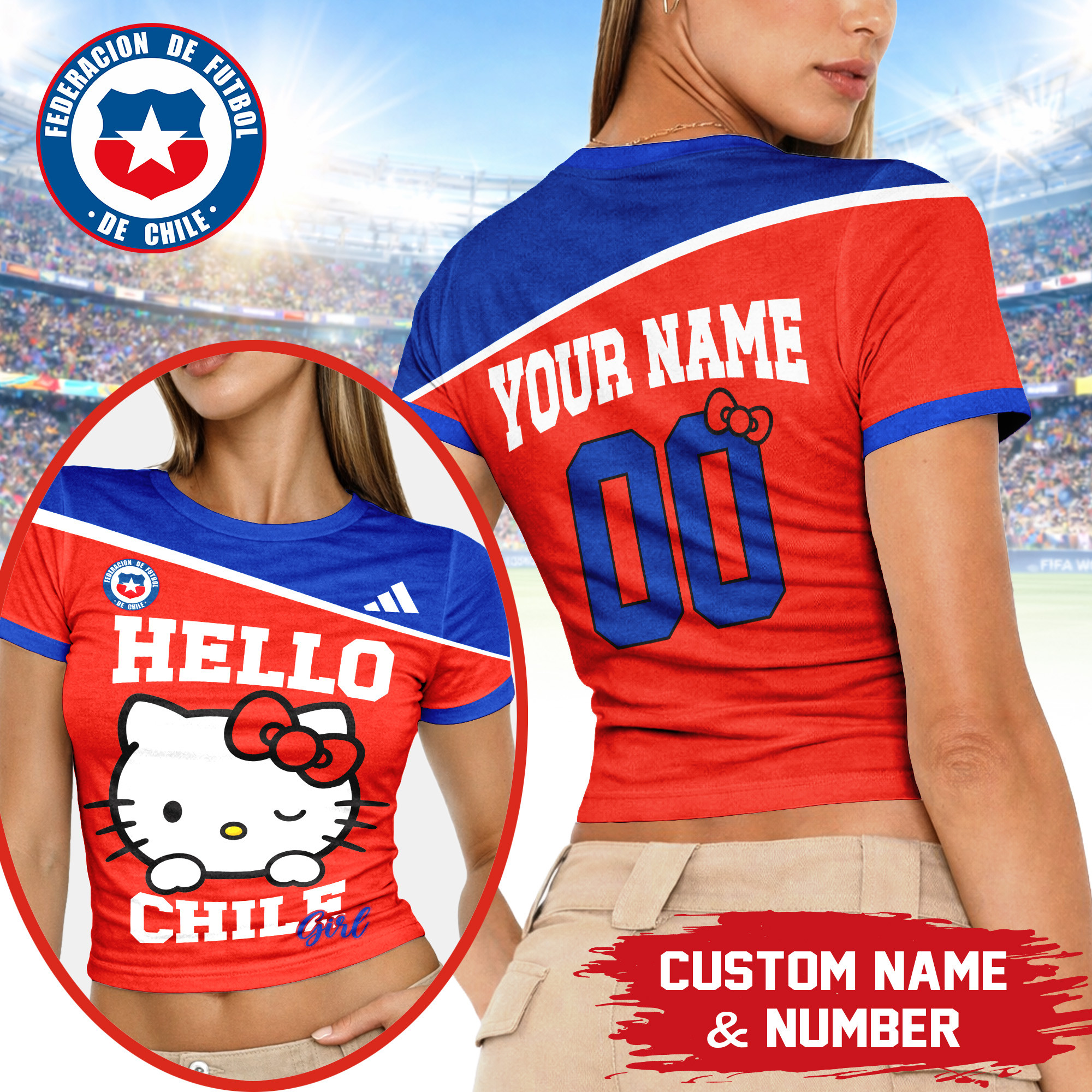 Chile | Premium World Cup 2026 Play Cute 3D Baby Tee TTH210502 - Image 2