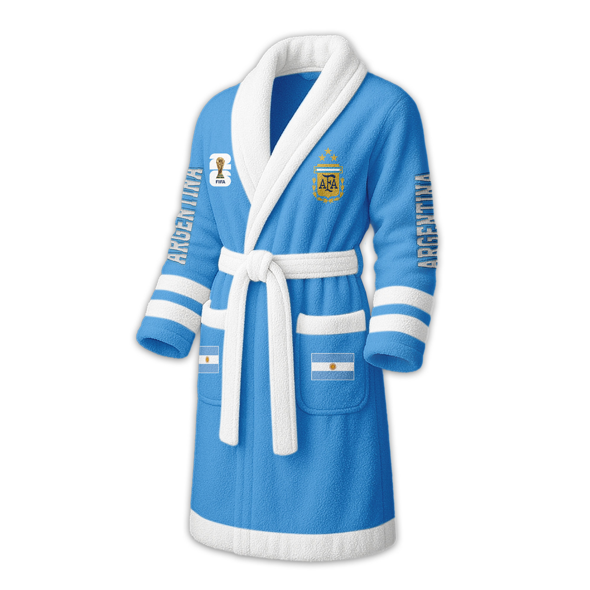 Argentina | Premium World Cup 2026 Fleece Bathrobe TTH200558 - Image 4