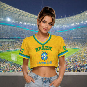 Brazil | Premium World Cup 2026 Crop Top Women Jersey TTH210509