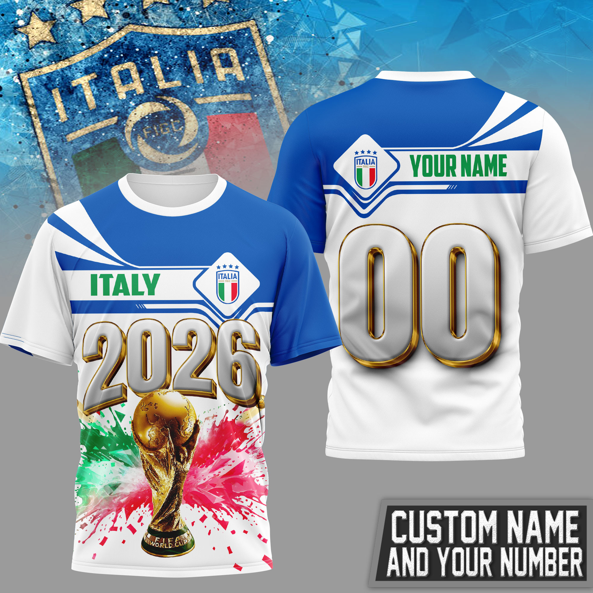 Italy | Premium World Cup 2026 Heritage Champion 3D Shirt TTH200585 - Image 2