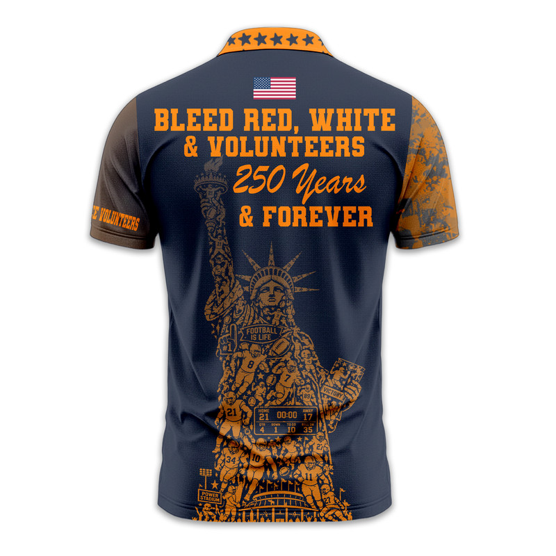 Tennessee Volunteers | Premium NCAA Independance Day Polo TTH200597 - Image 3