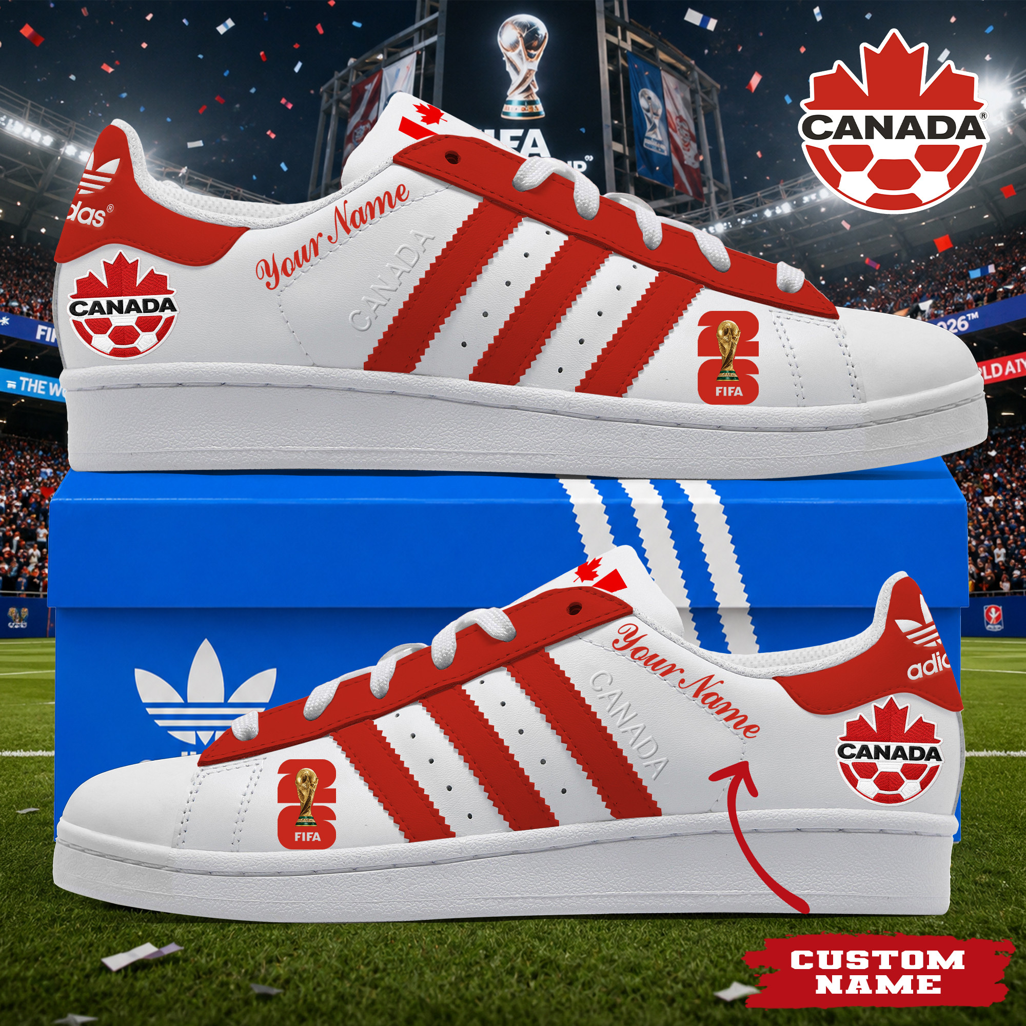 Canada x Premium World Cup 2026 Stan Smith Shoes – Limited Edition TTH190522