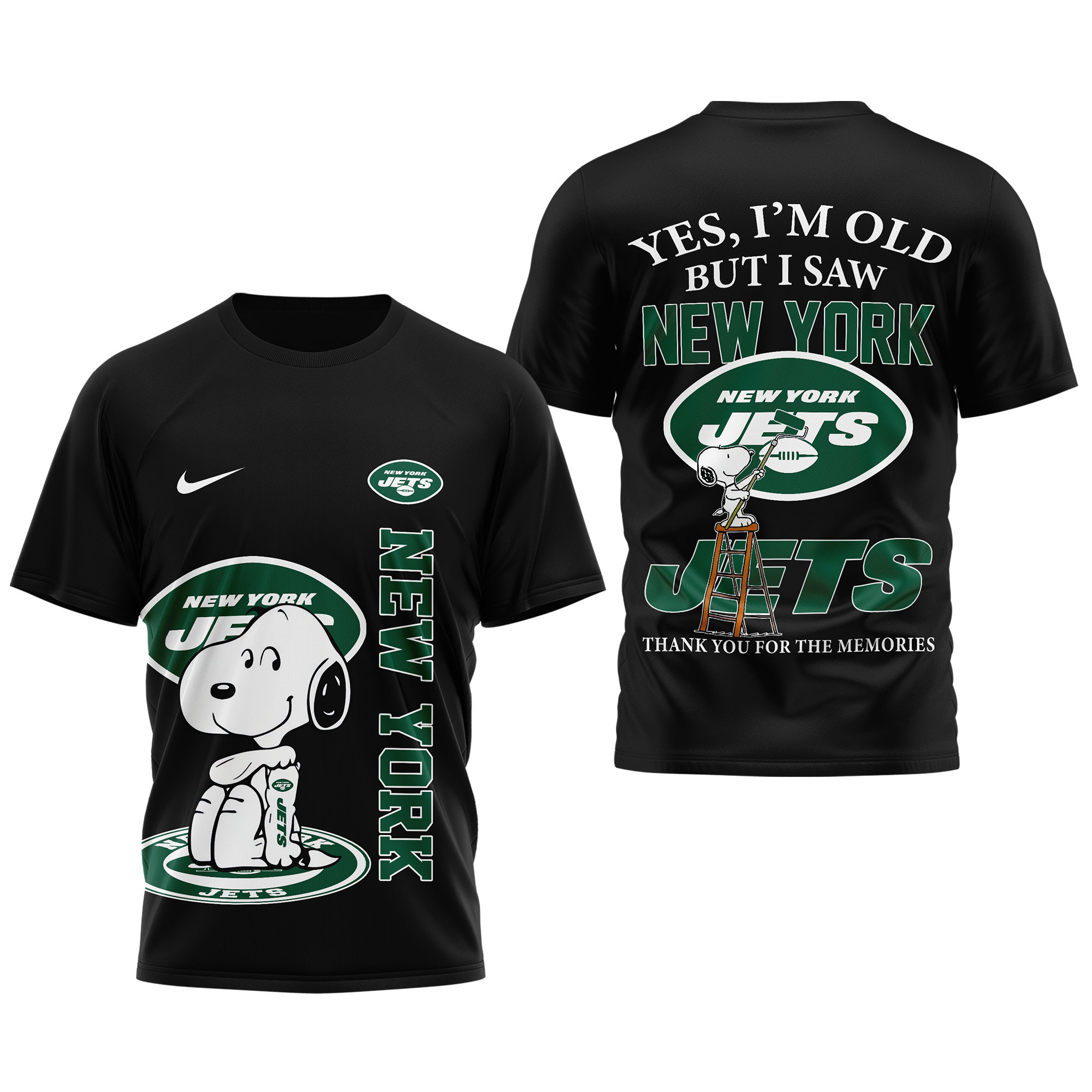 New York Jets | Premium NFL Snoopy Graphic 3D T-Shirt TTH200590 - Image 4
