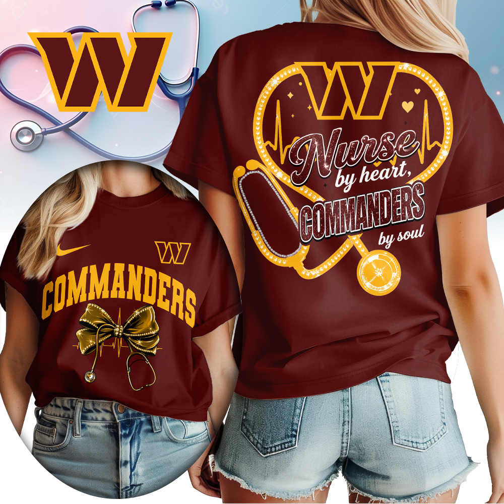 Washington Commanders | Premium NFL Nurse By Heart Women Shirt TTH200573 - Image 3