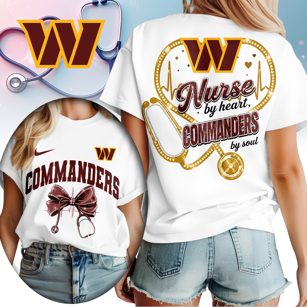 Washington Commanders | Premium NFL Nurse By Heart Women Shirt TTH200573 - Image 2