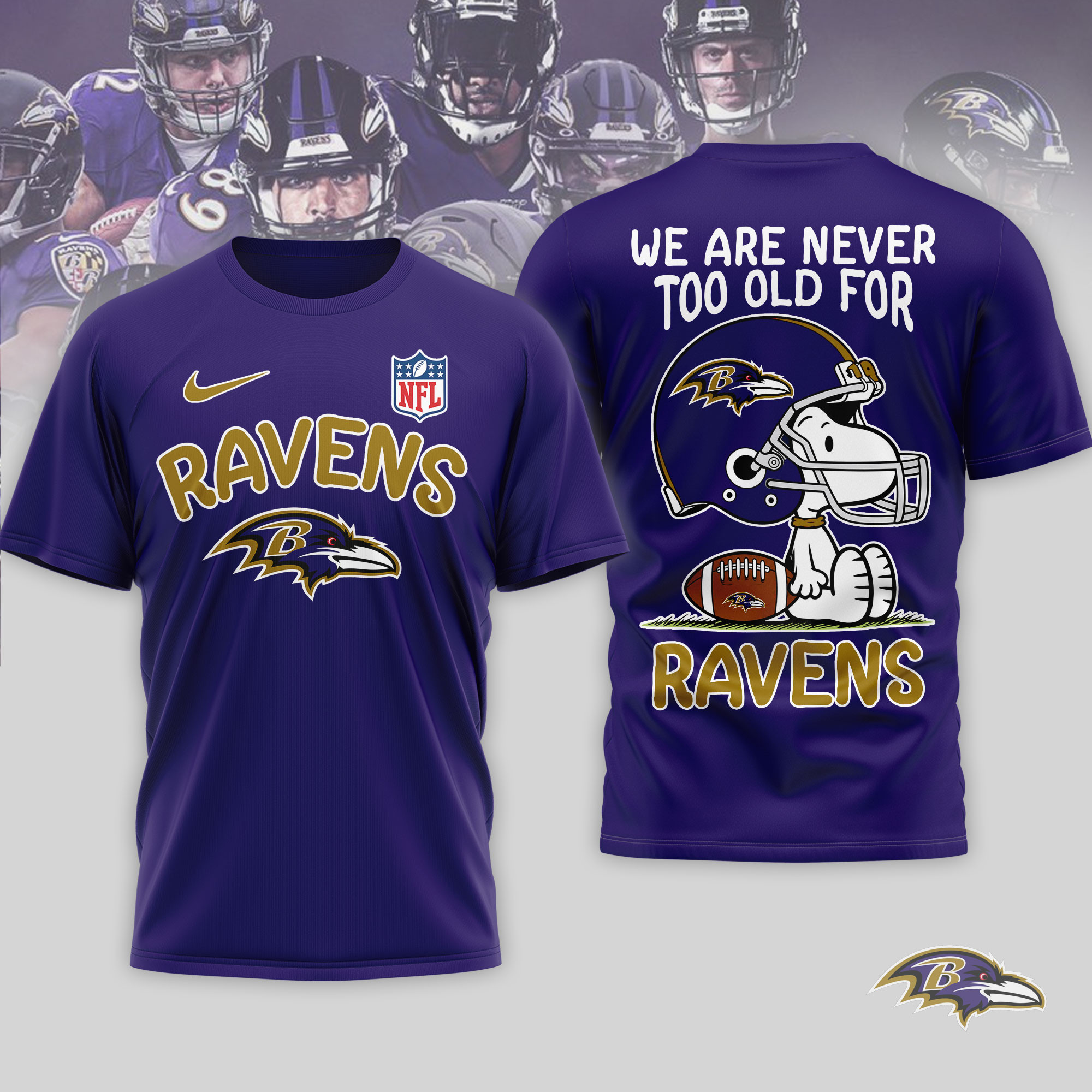 Baltimore Ravens x Premium NFL Never Too Old 3D T-Shirt – Limited Edition TTH200524 - Image 3