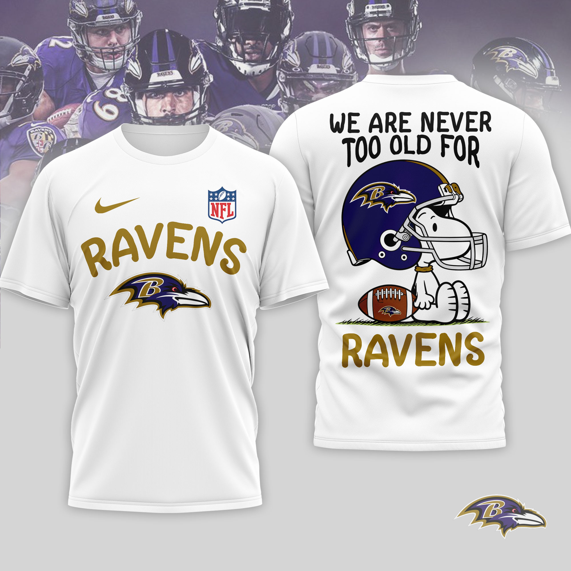 Baltimore Ravens x Premium NFL Never Too Old 3D T-Shirt – Limited Edition TTH200524 - Image 2