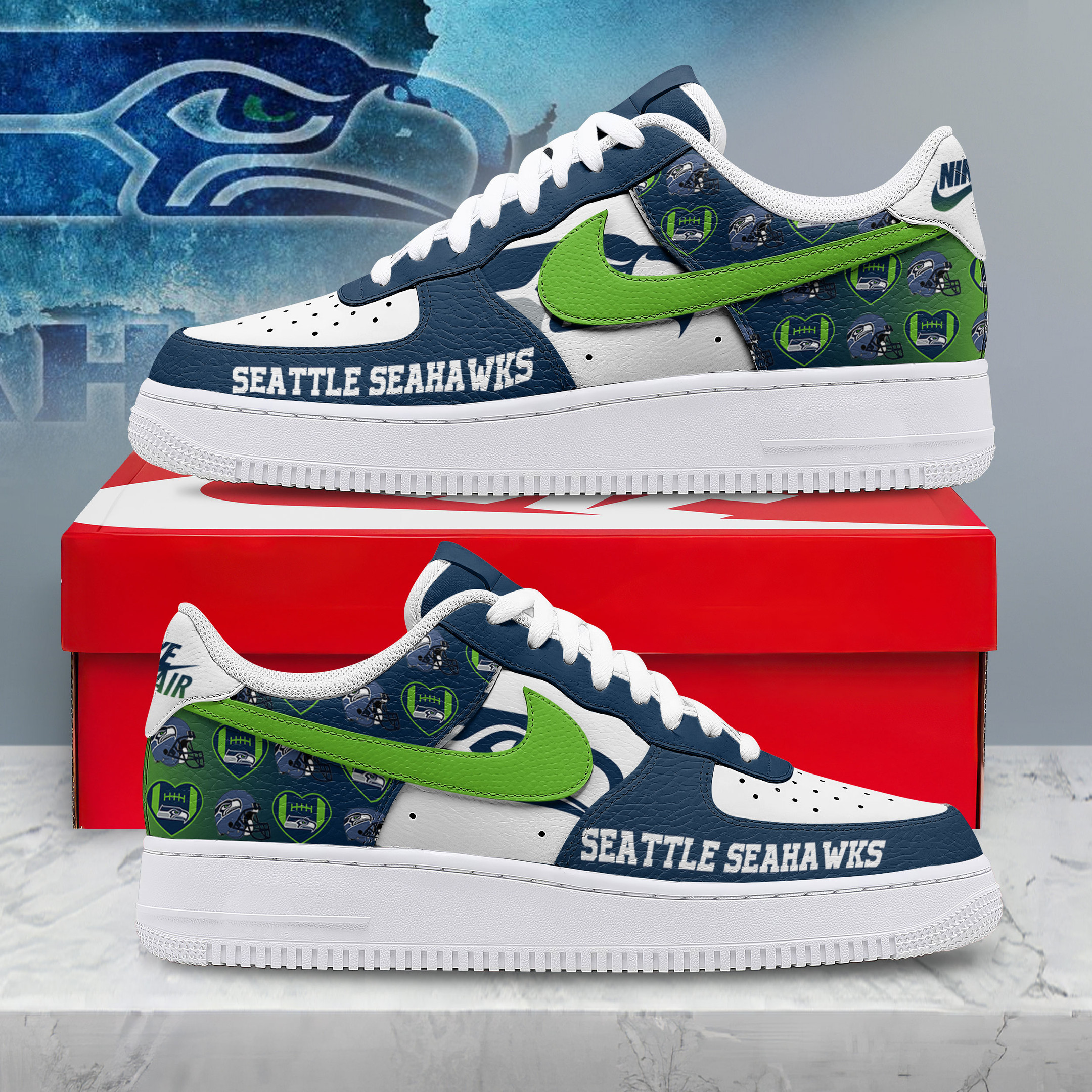 Seattle Seahawks – Premium NFL Gridiron Classic AF1 Shoes – Gift for Fans TTH190504 - Image 2