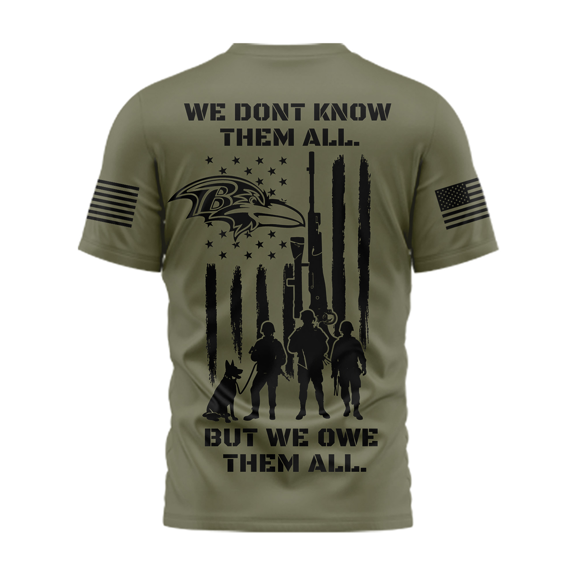 Baltimore Ravens | Premium NFL Celebrating Memorial Day 3D Shirt TTH200580 - Image 3