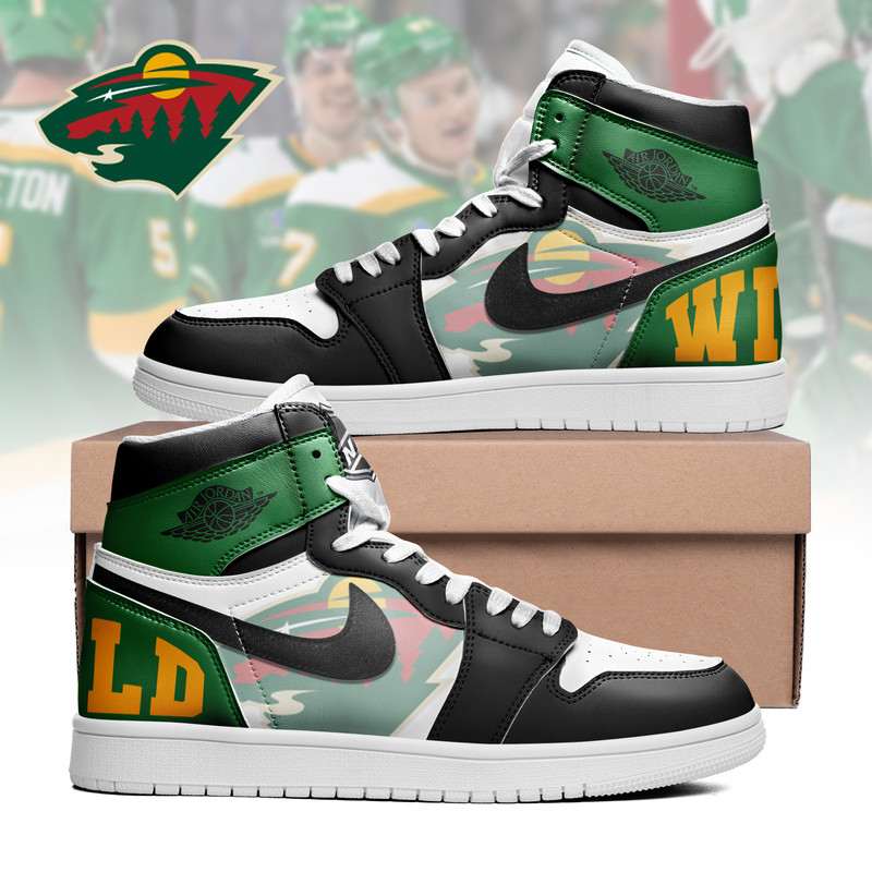 Minnesota Wild x Premium NHL Teams Limited Edition Air Jordan 1 High Top Sneakers – Gift for Fans TTH190530 - Image 2
