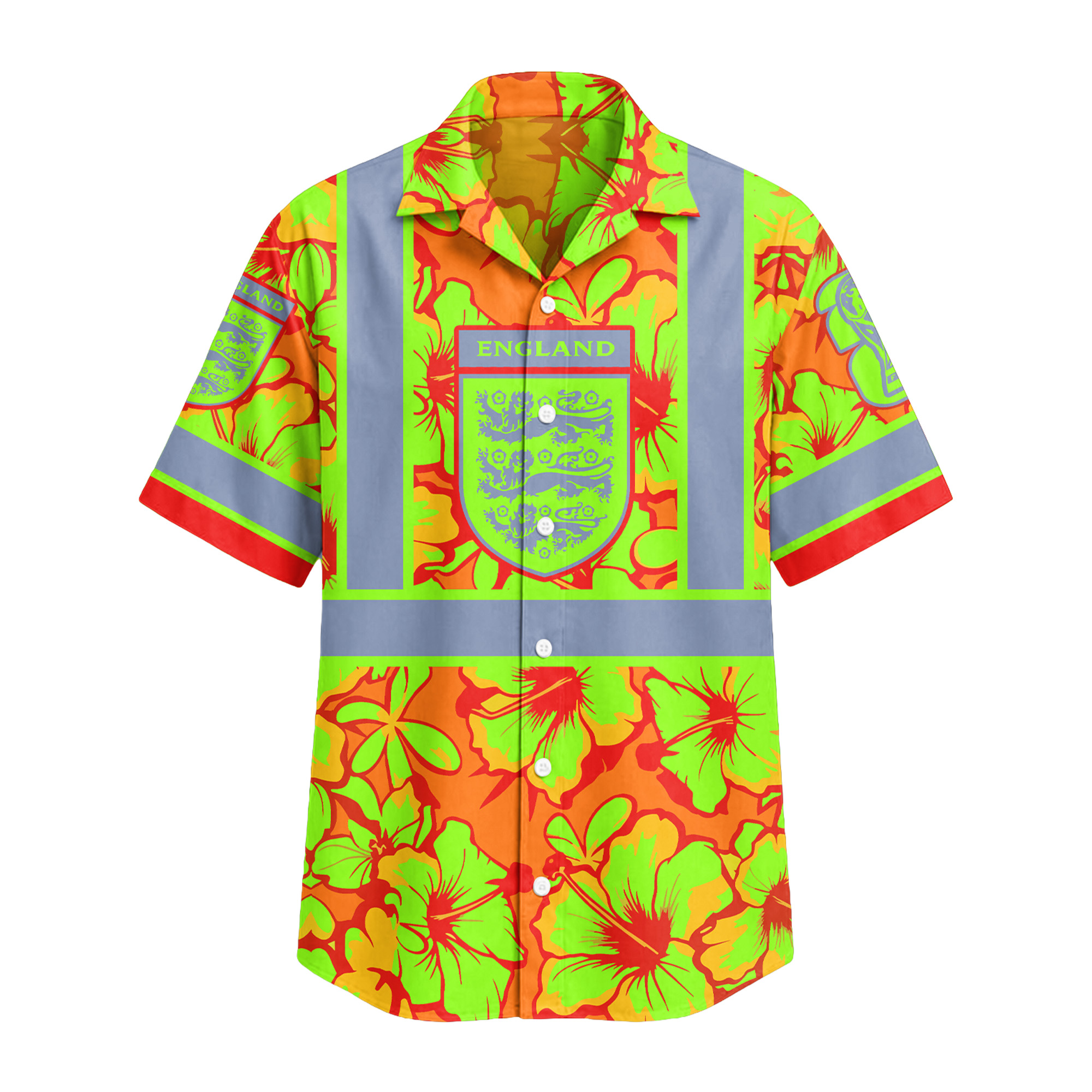 England | Premium World Cup 2026 Hi-vis Hawaiian Shirt TTH200567