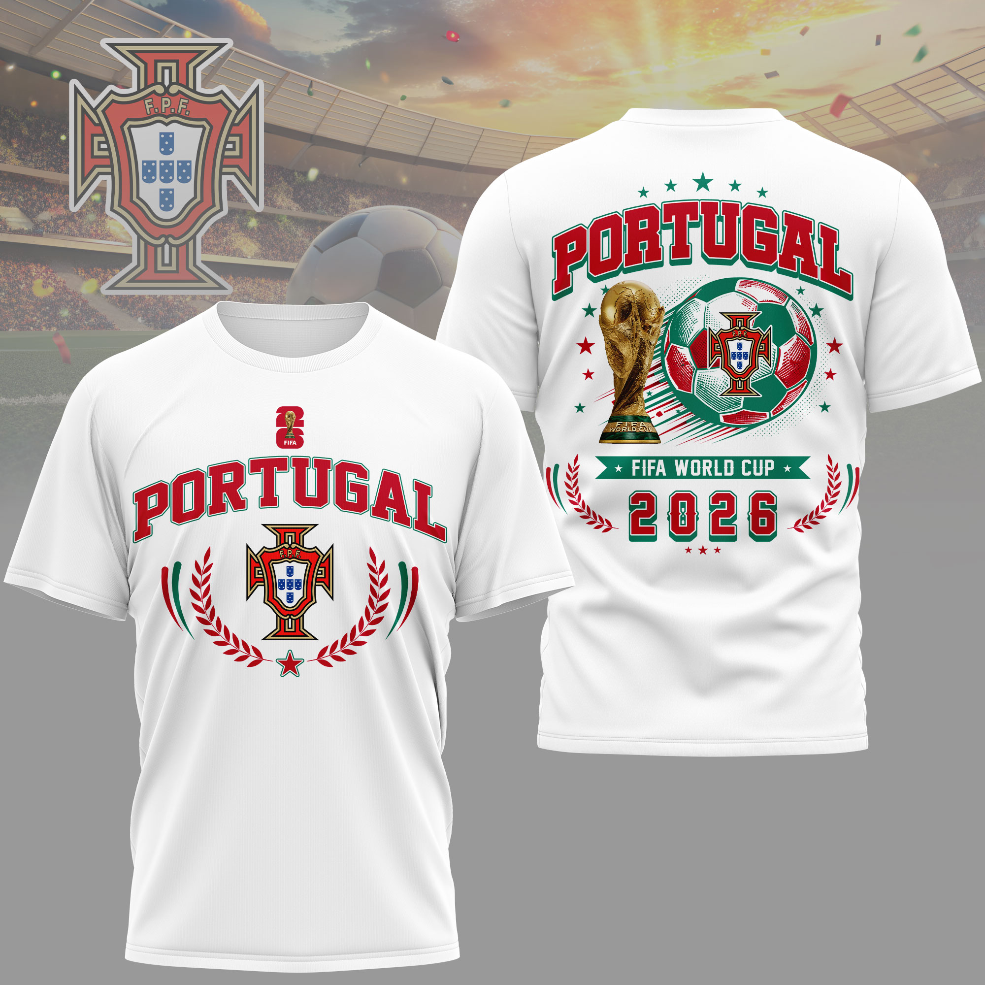 Portugal | Premium World Cup 2026 Classic 3D Shirt TTH200568 - Image 2