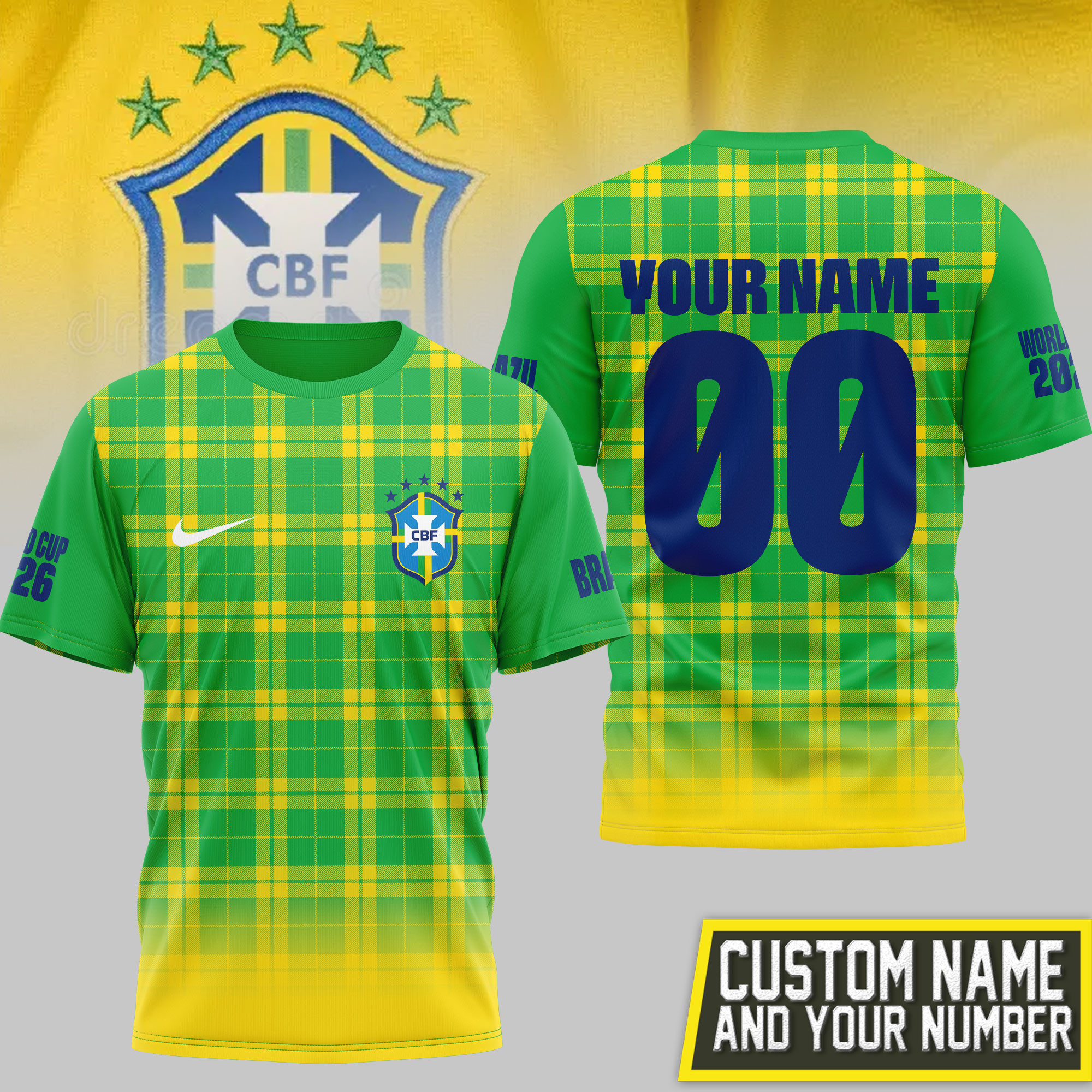 Brazil | Premium World Cup 2026 Prestige 3D Shirt TTH200572 - Image 2