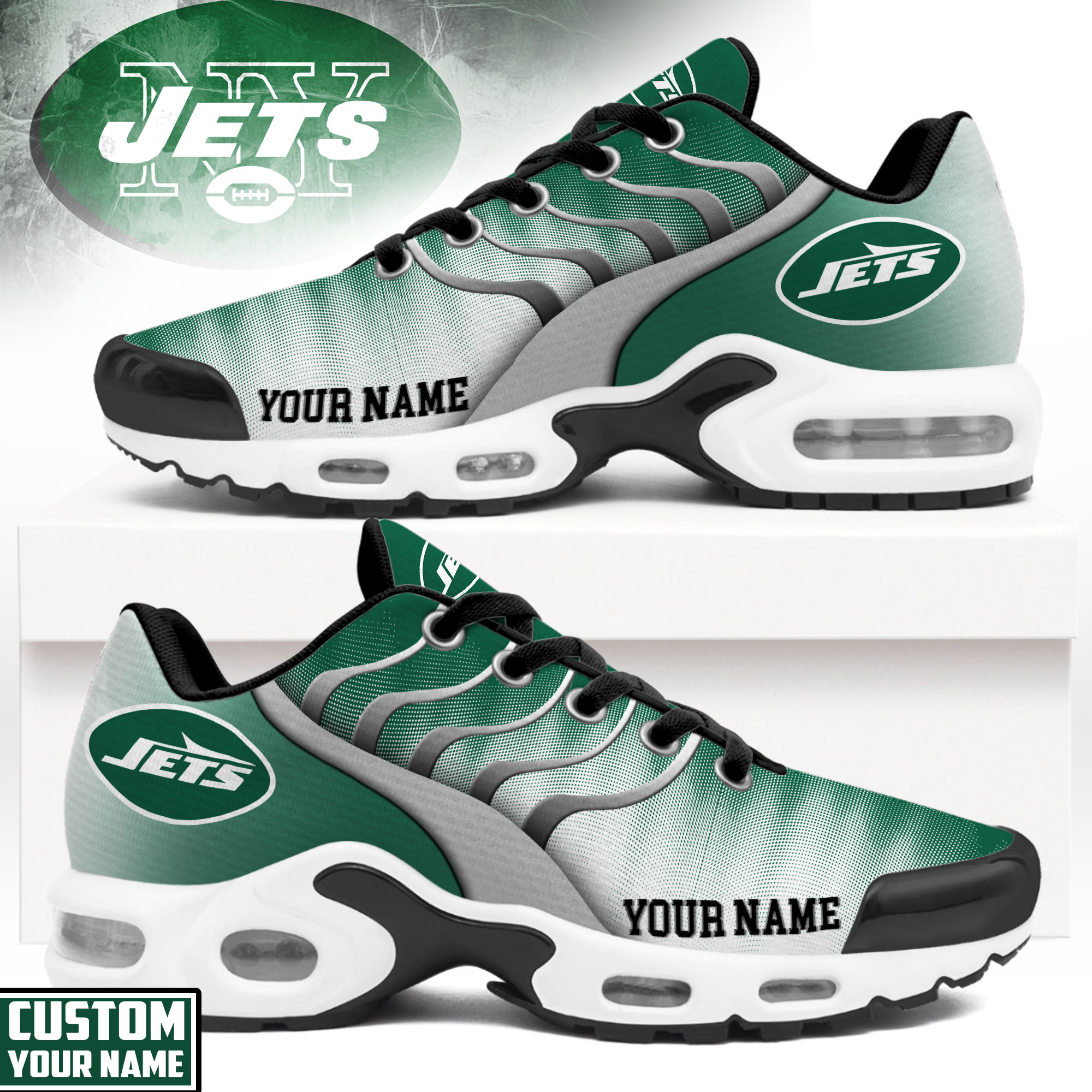 New York Jets – Premium NFL Endzone Runner Air Max Shoes – Limited Edition TTH190500 - Image 2