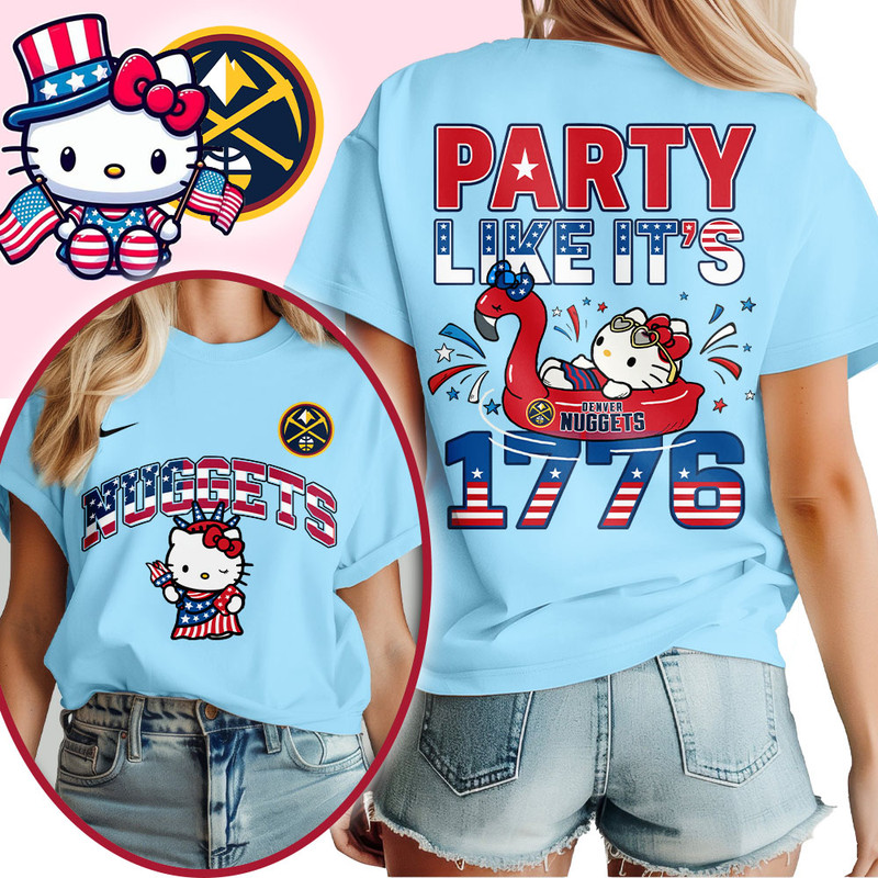 Detroit Pistons | Premium NBA Hello Kitty Independence Day 3D Shirt TTH200554