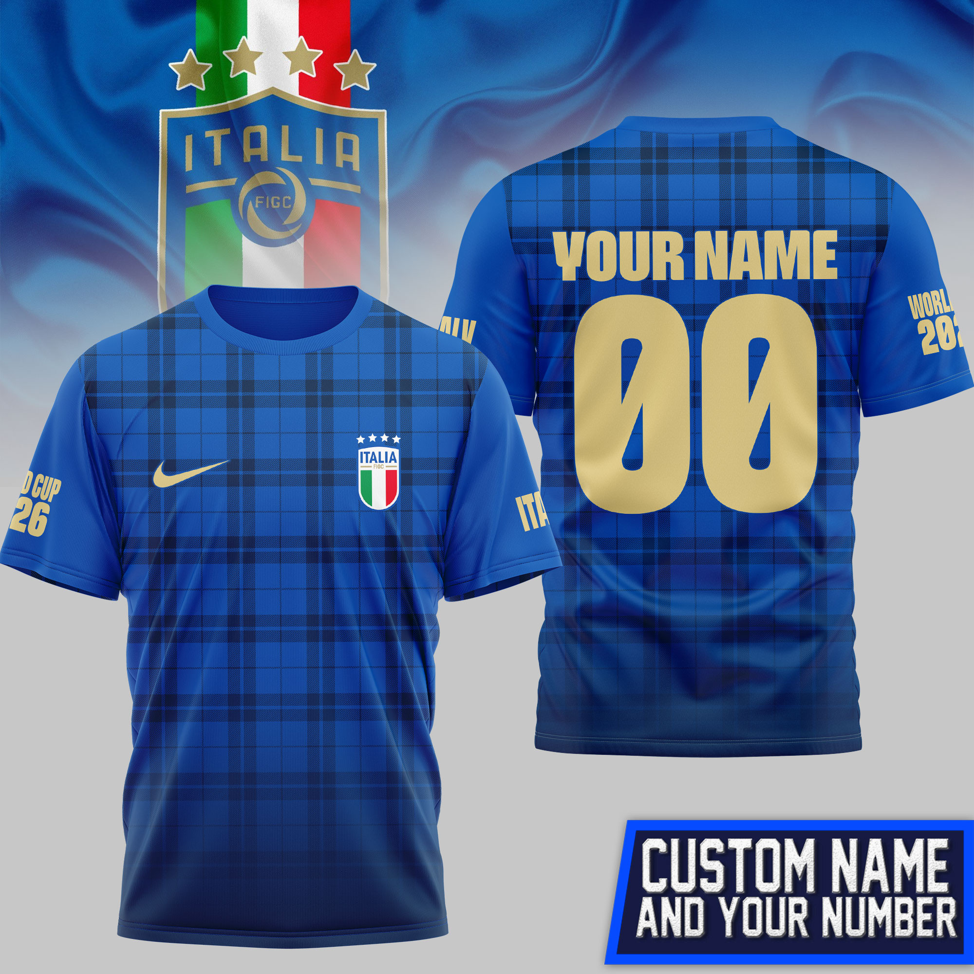 Italy | Premium World Cup 2026 Prestige 3D Shirt TTH200572 - Image 2