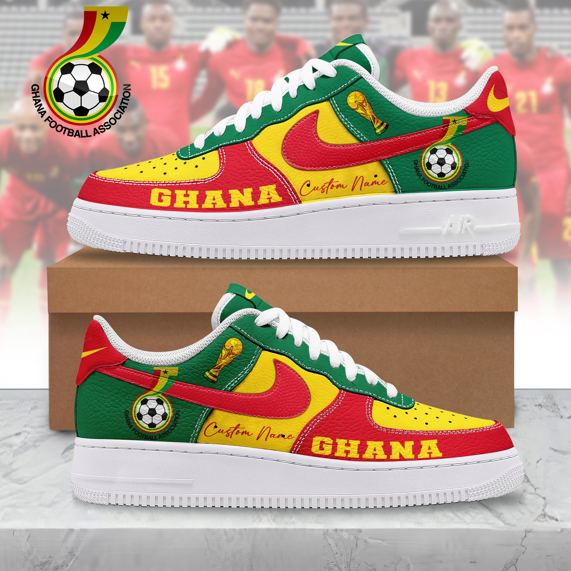 Ghana – Premium World Cup 2026 The Game We Love AF1 Shoes – Gift for Fans TTH190507