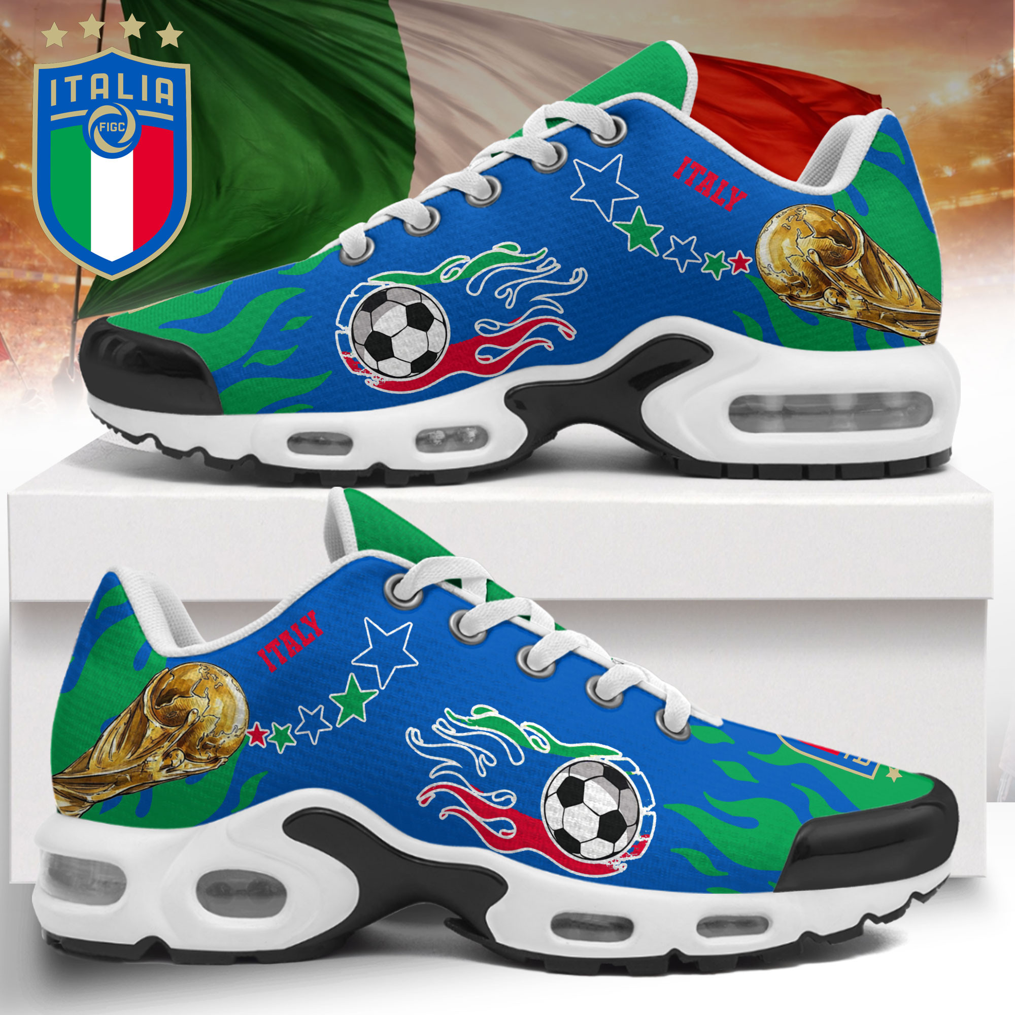 Italy – Premium World Cup 2026 Flame Striker Air Max Shoes – Limited Edition TTH190516 - Image 2