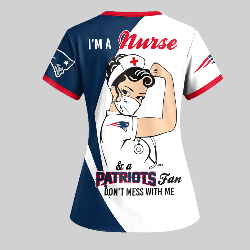 New England Patriots | Premium NFL Don’t Mess With This Nurse Shirt TTH200551 - Image 3