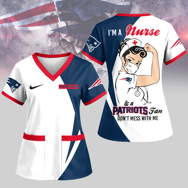 New England Patriots | Premium NFL Don’t Mess With This Nurse Shirt TTH200551 - Image 2