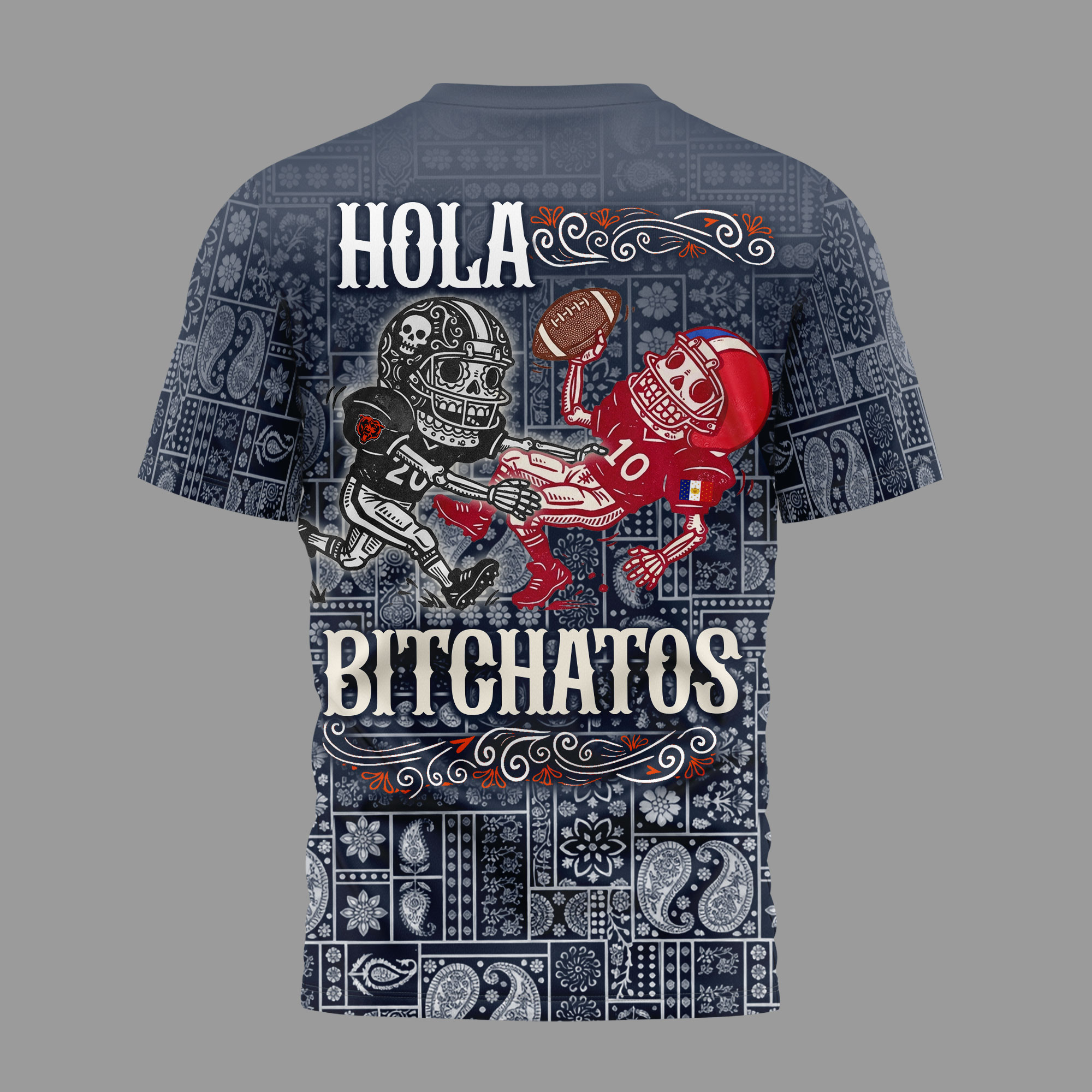 Chicago Bears | Premium NFL Hola Bitchatos Cinco De Mayo 3D T-Shirt TTH210501 - Image 2