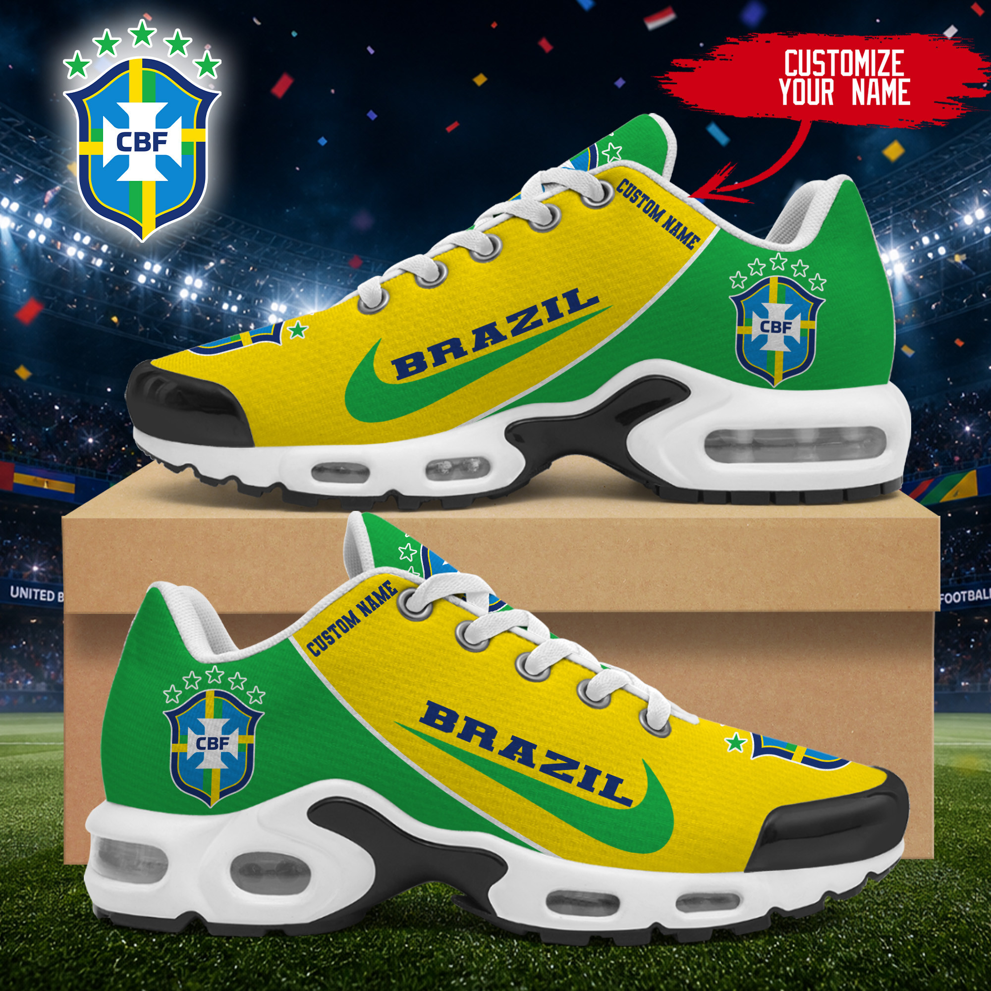Brazil x Premium World Cup 2026 Pride of the Game Air Max Shoes – Limited Edition TTH190521 - Image 2
