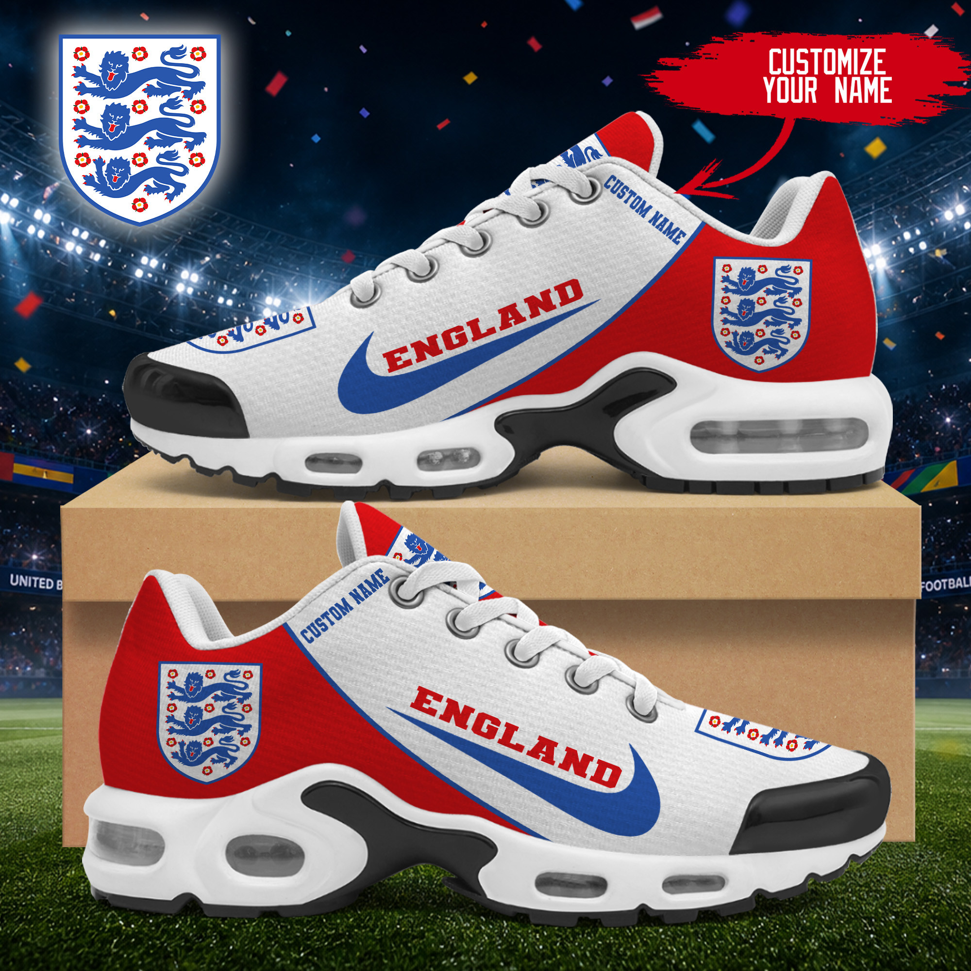 England x Premium World Cup 2026 Pride of the Game Air Max Shoes – Limited Edition TTH190521 - Image 2