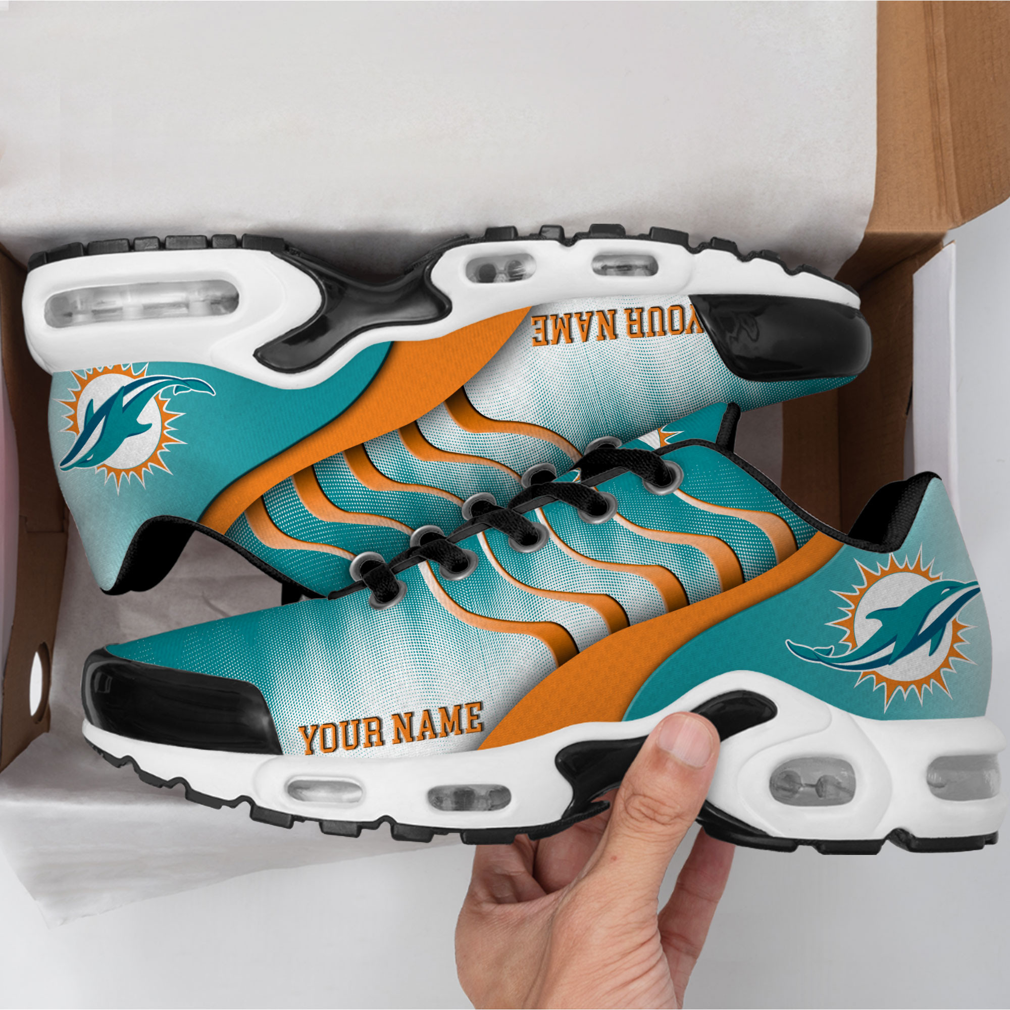 Miami Dolphins – Premium NFL Endzone Runner Air Max Shoes – Limited Edition TTH190500 - Image 3