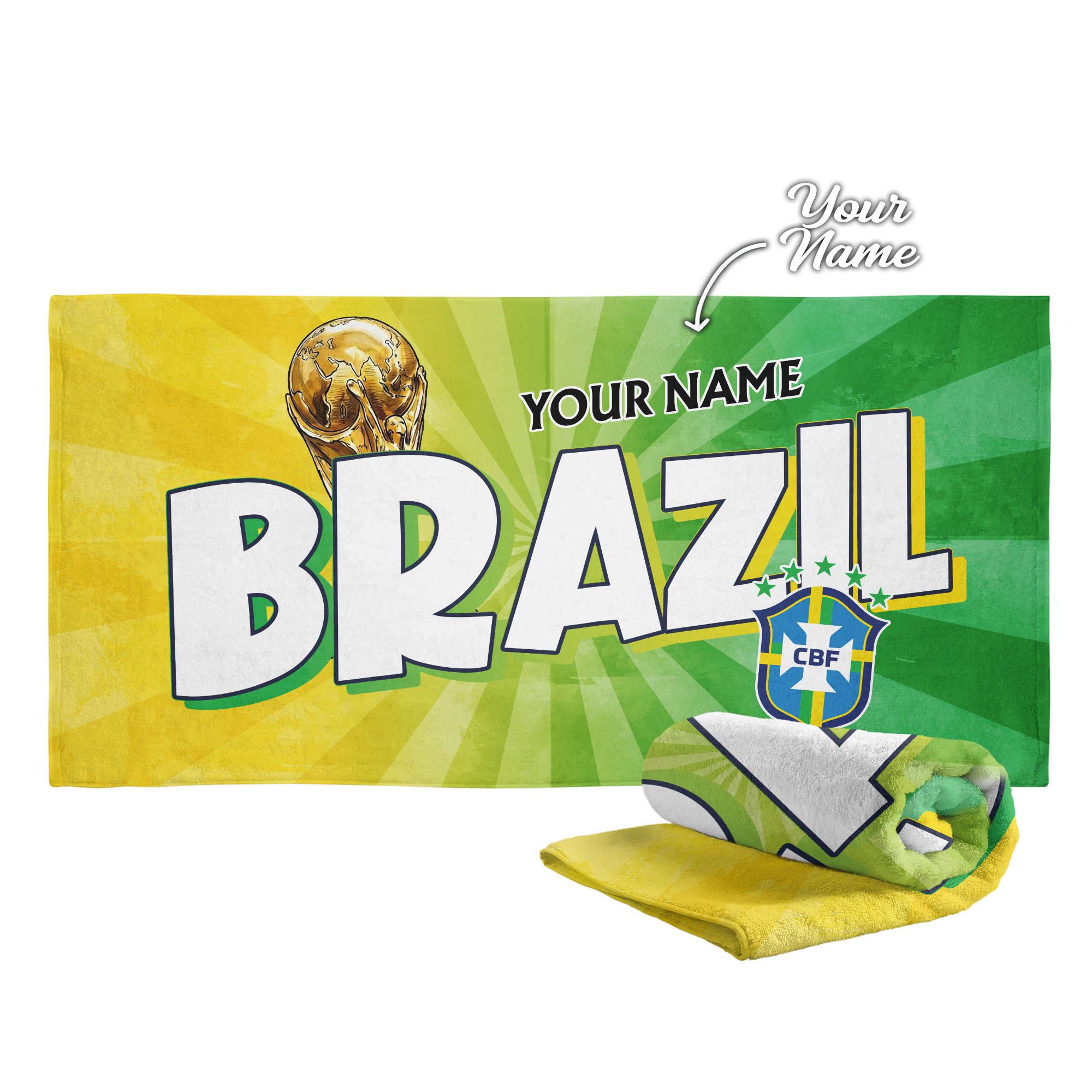 Brazil | Premium World Cup 2026 Land of Champions Beach Towel TTH210512