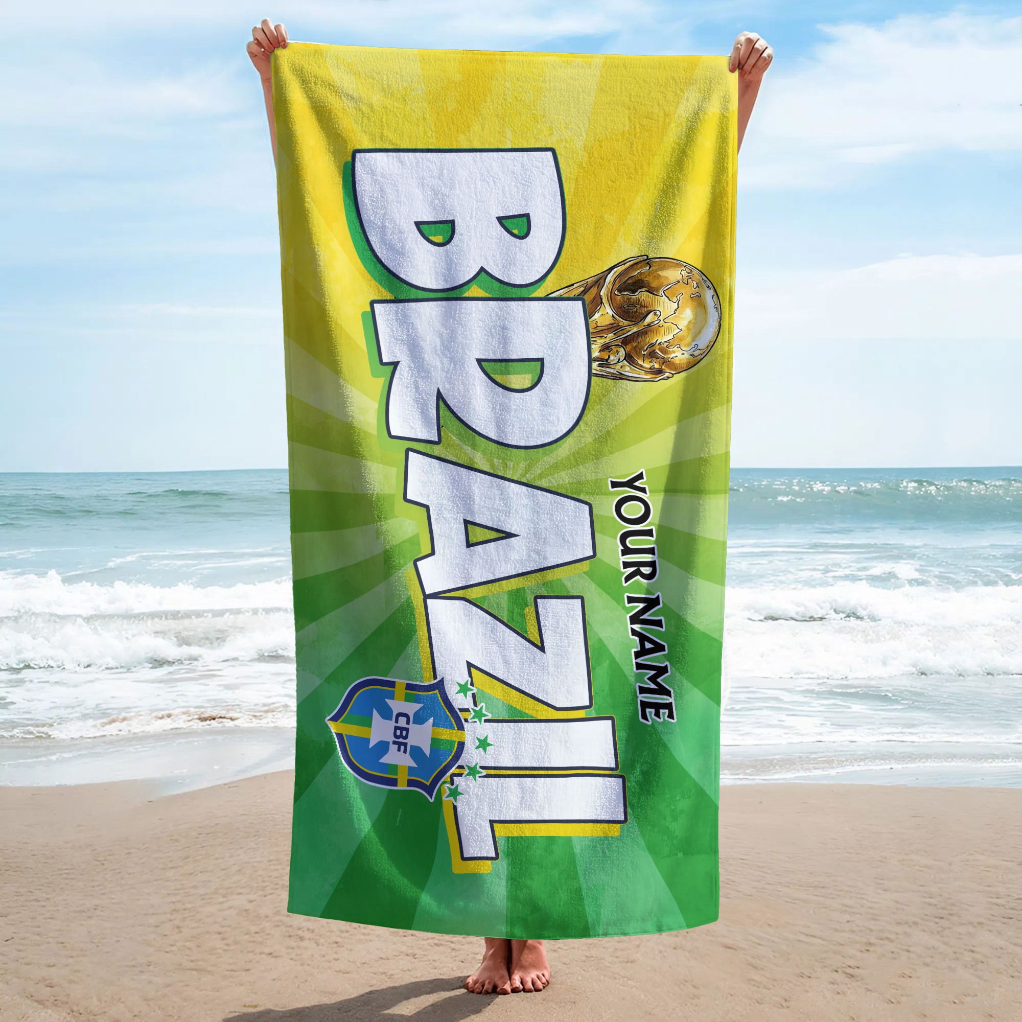 Brazil | Premium World Cup 2026 Land of Champions Beach Towel TTH210512 - Image 3