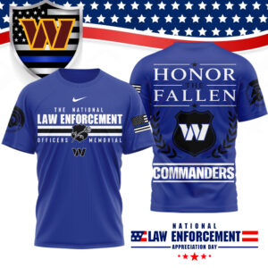 Washington Commanders x Premium NFL The National Law Enforcement 3D T-Shirt – Limited Edition TTH200525
