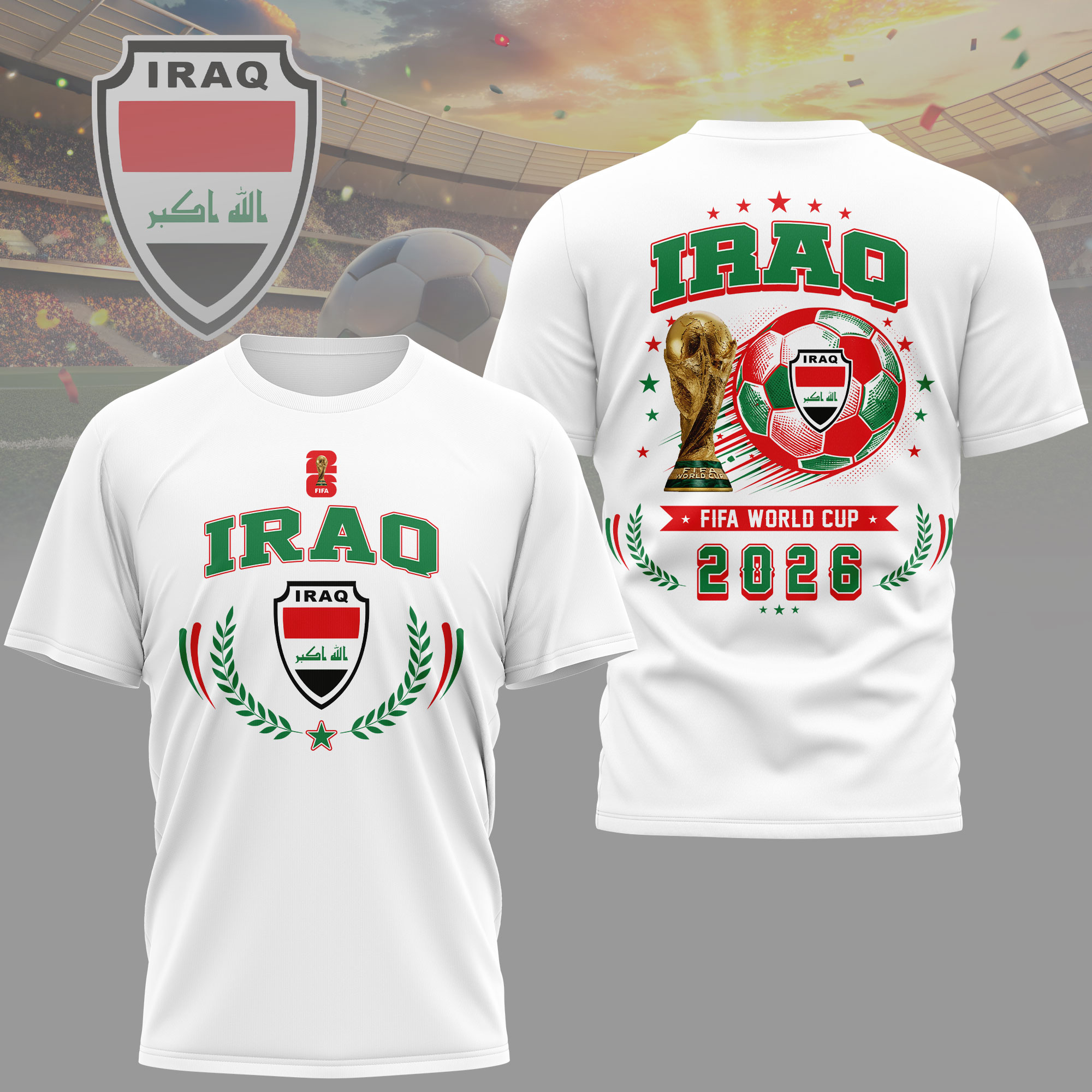 Iraq | Premium World Cup 2026 Classic 3D Shirt TTH200568 - Image 2
