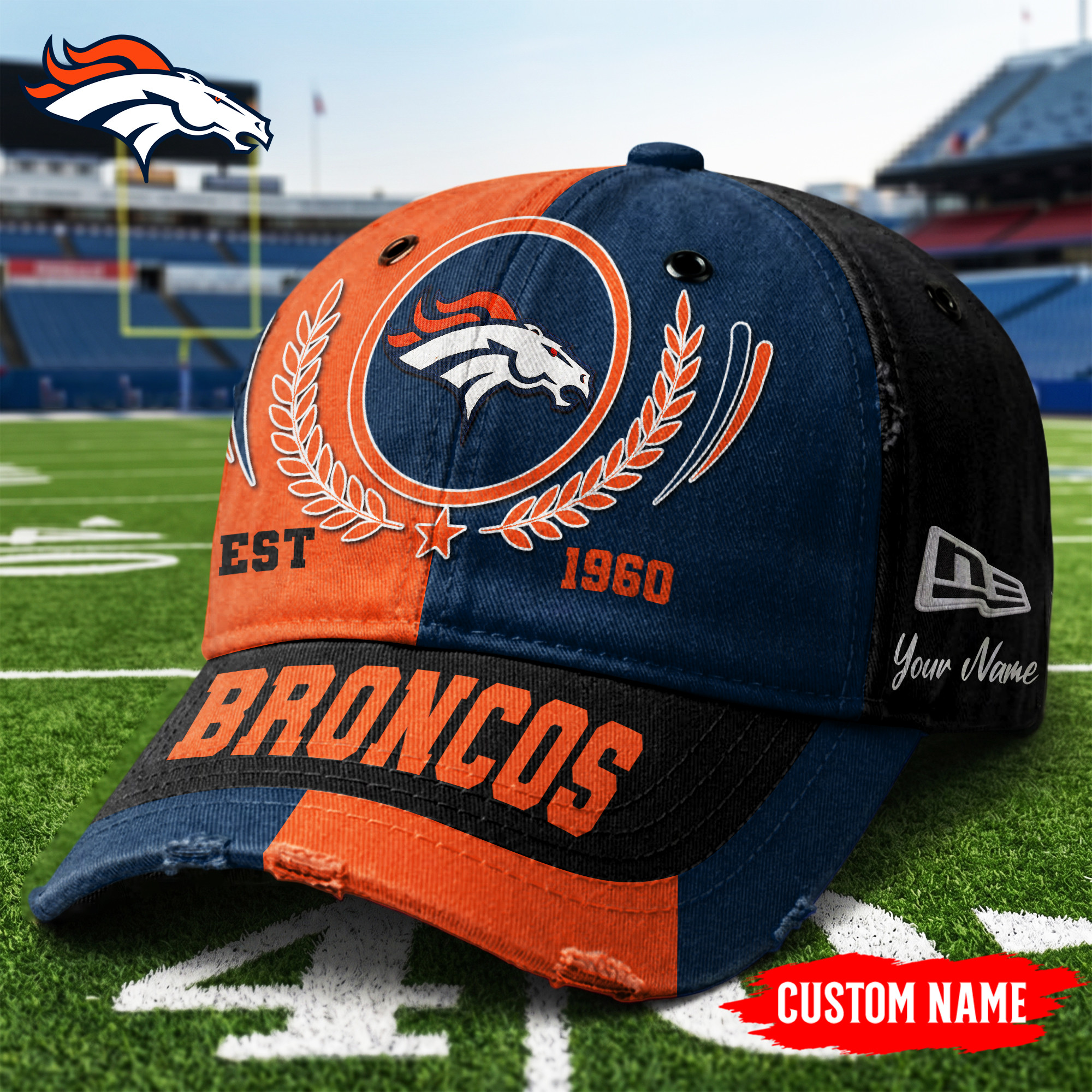 Denver Broncos | Premium NFL Split Color Classic Cap TTH200569 - Image 2