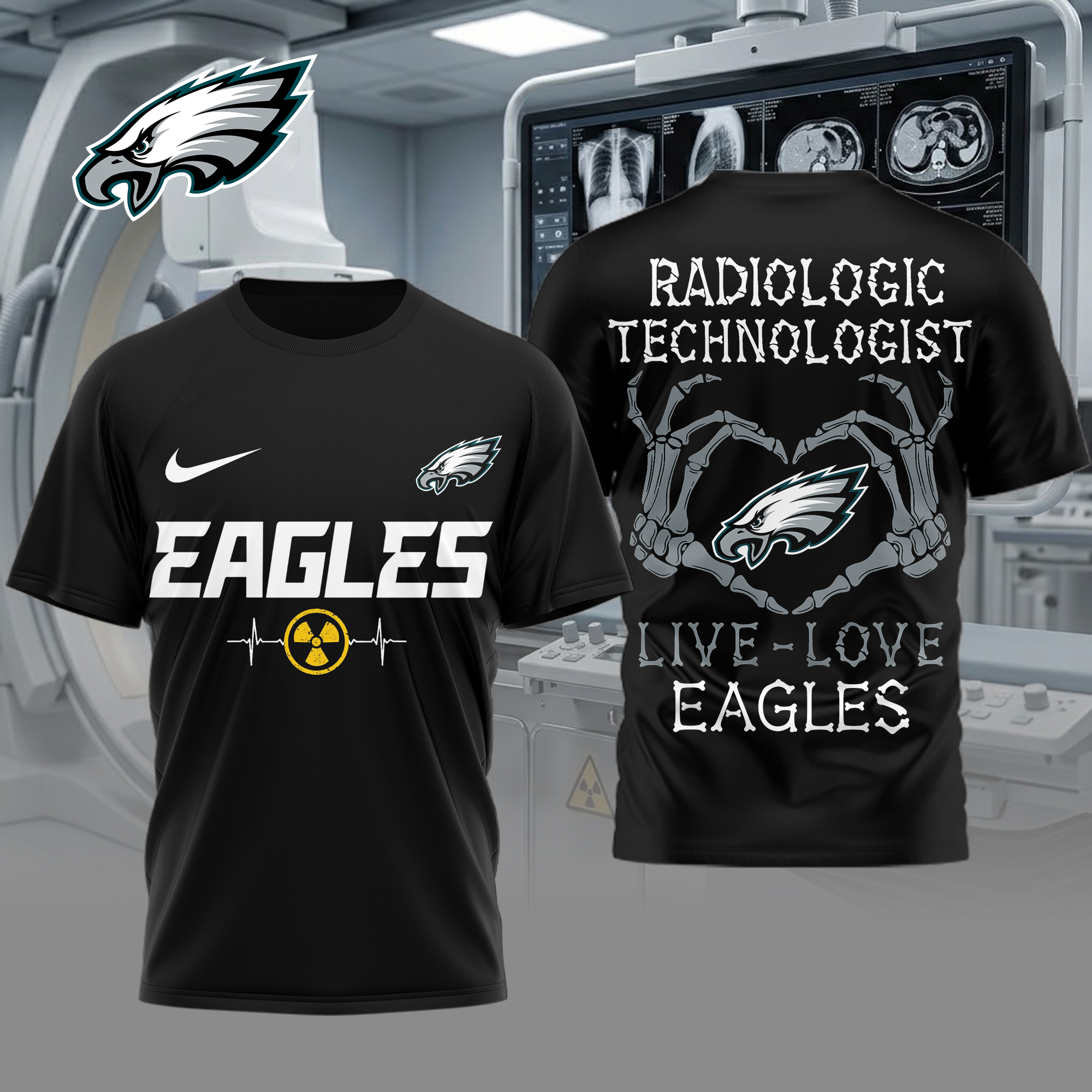 Philadelphia Eagles | Premium NFL Radiology Technologist Game Day 3D Shirt TTH200565