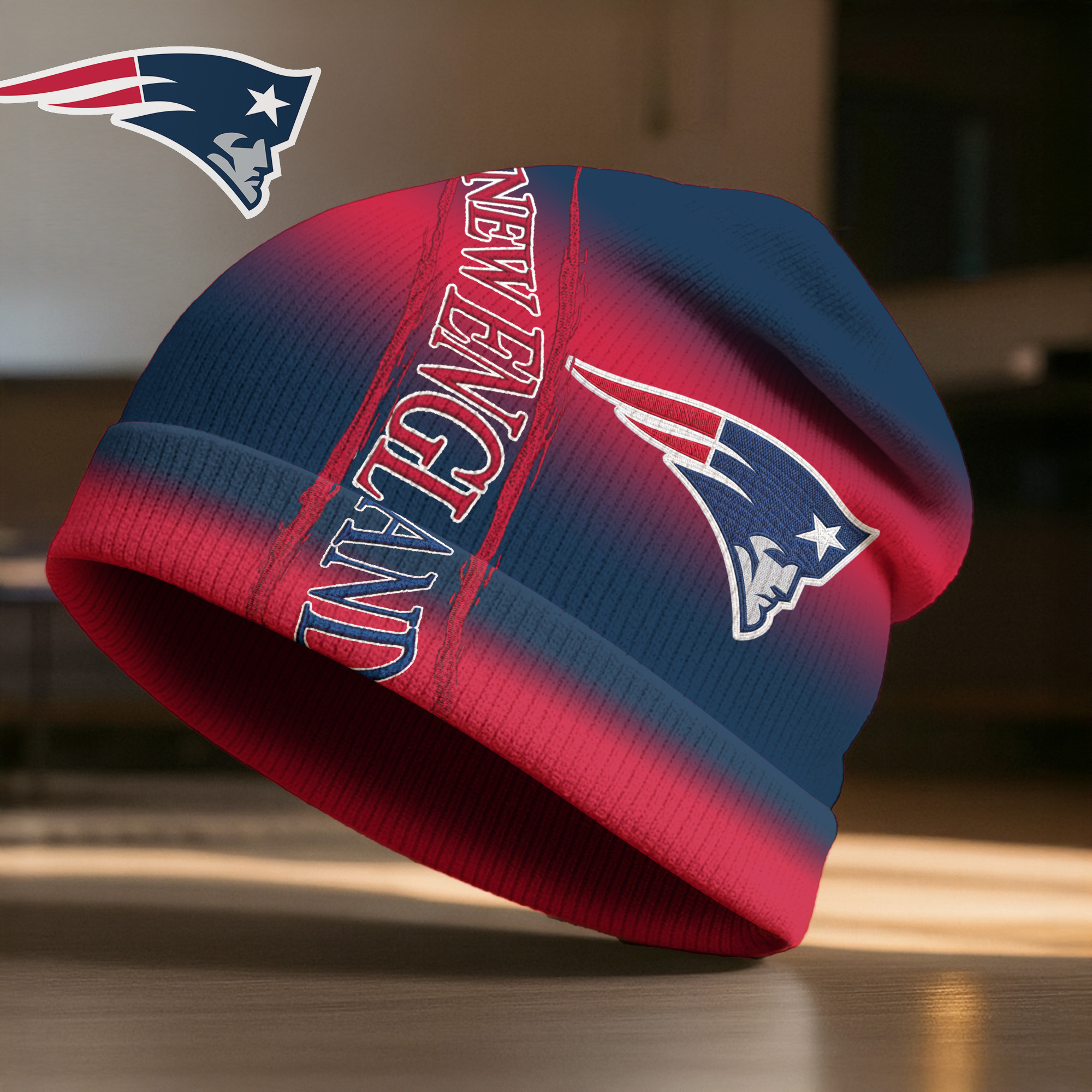 New England Patriots | Premium NFL Pro Line Beanie Hat TTH200594 - Image 2