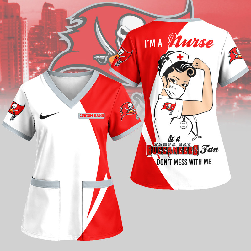 Tampa Bay Buccaneers | Premium NFL Don’t Mess With This Nurse Shirt TTH200551 - Image 2