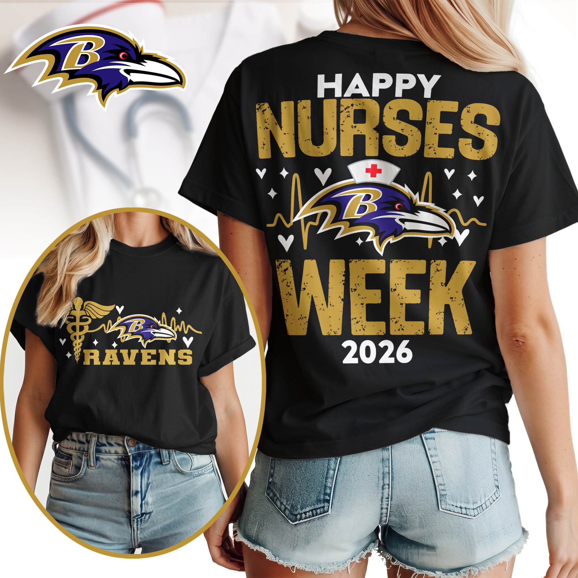 Baltimore Ravens | Premium NFL Nurse Week Women Shirt TTH200583