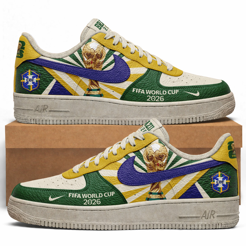 Brazil – Premium World Cup 2026 Vintage AF1 Shoes – Limited Edition TTH190505