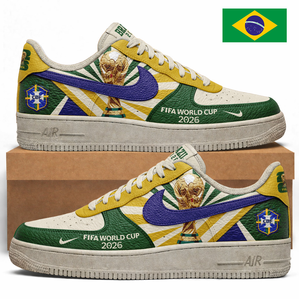 Brazil – Premium World Cup 2026 Vintage AF1 Shoes – Limited Edition TTH190505 - Image 2