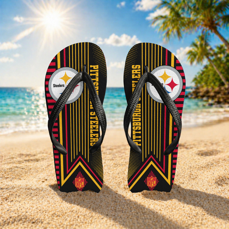 Pittsburgh Steelers | Premium NFL Summer Sporty Flip Flop TTH200555 - Image 2