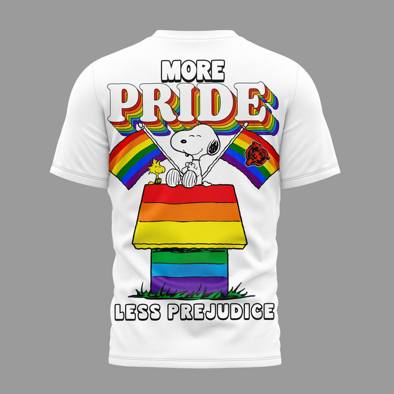 Chicago Bears | Premium NFL Snoopy Pride Month 3D T-Shirt TTH200589 - Image 3