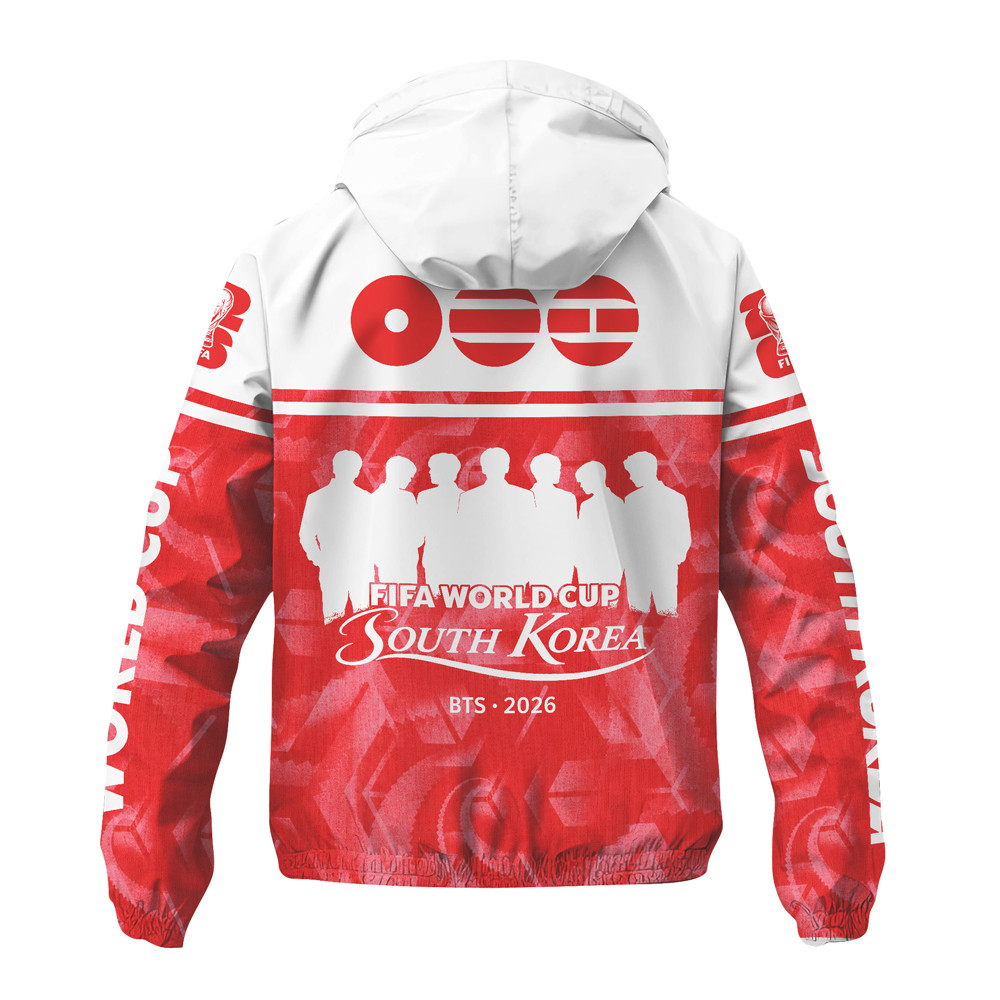 South Korea | Premium World Cup 2026 x BTS Limited Edition Windbreaker Jacket TTH200526 - Image 3
