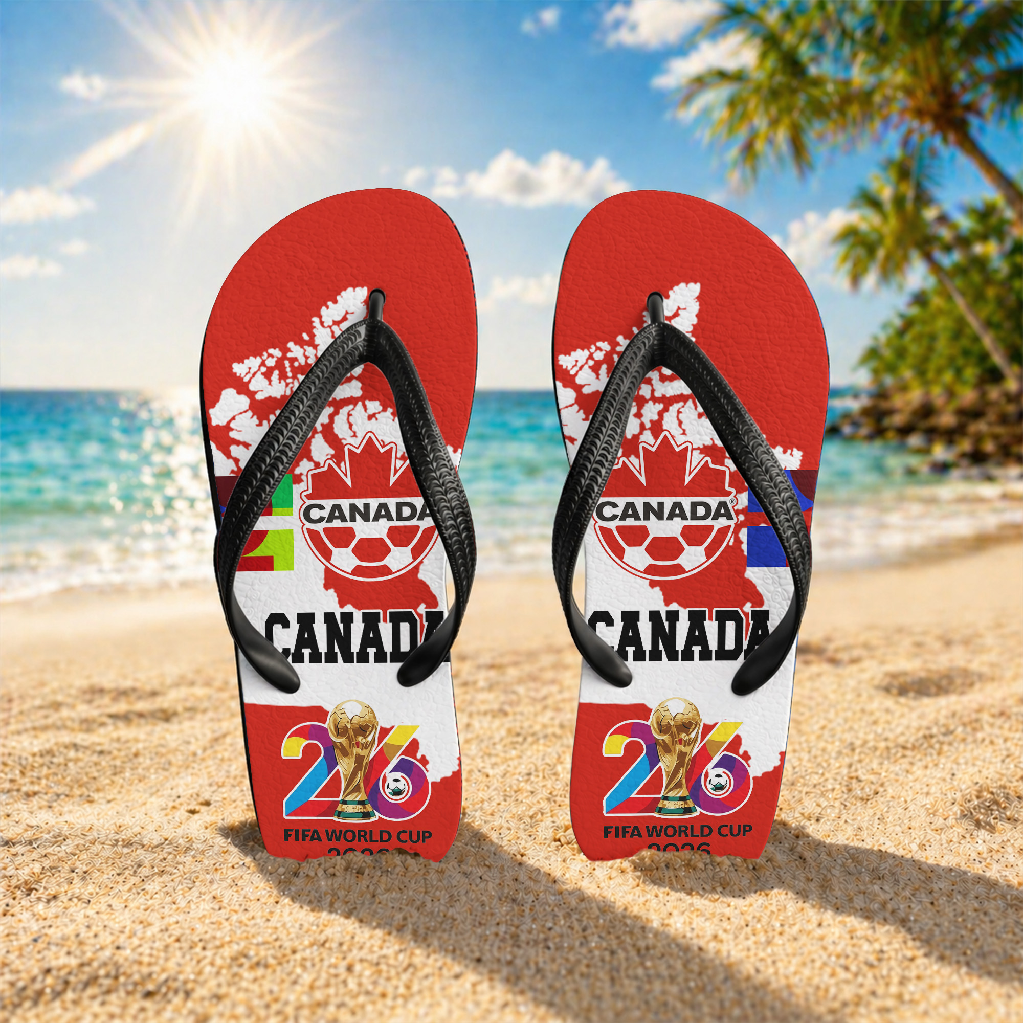 Canada | Premium World Cup 2026 National Teams Flip Flop TTH200591 - Image 2