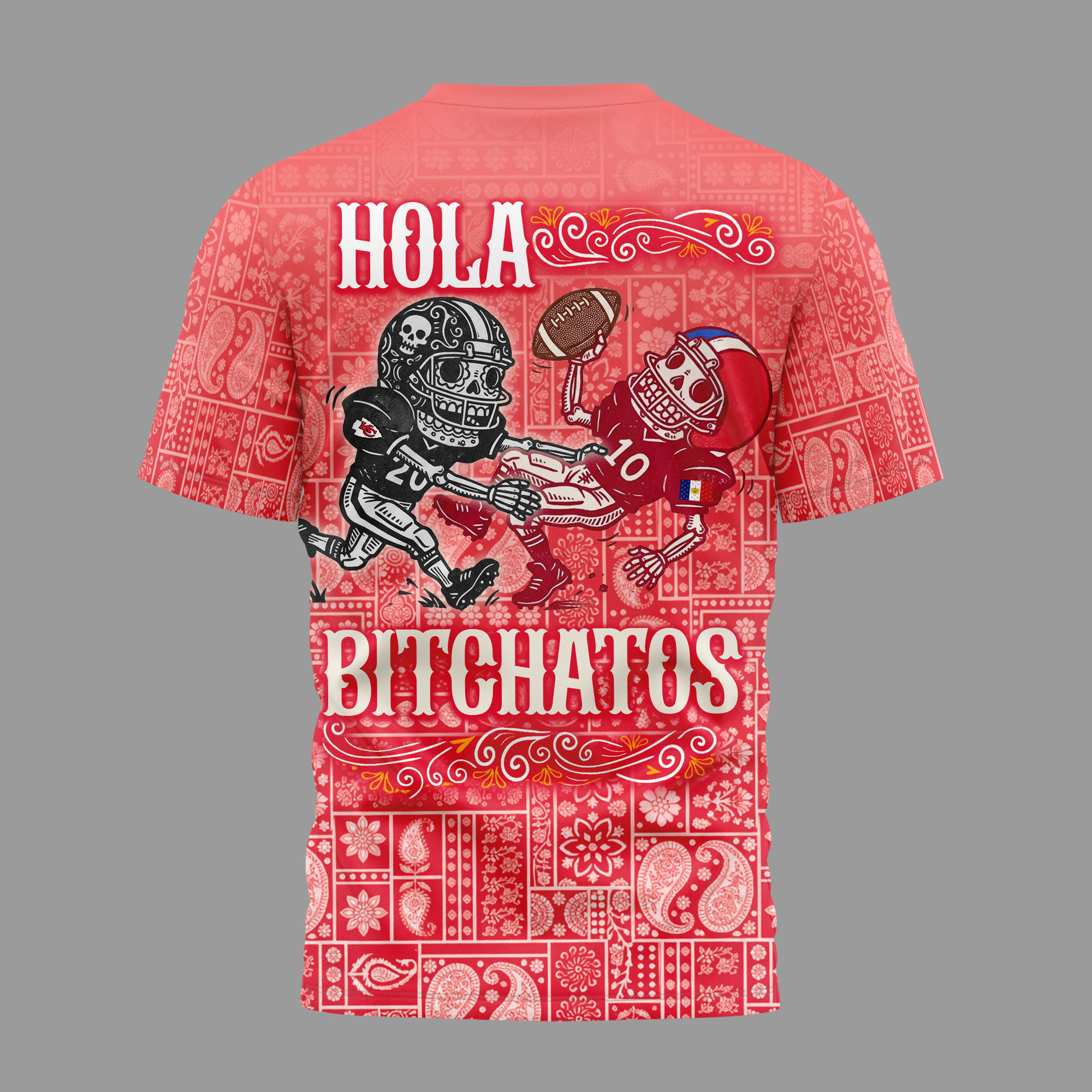 Kansas City Chiefs | Premium NFL Hola Bitchatos Cinco De Mayo 3D T-Shirt TTH210501 - Image 2